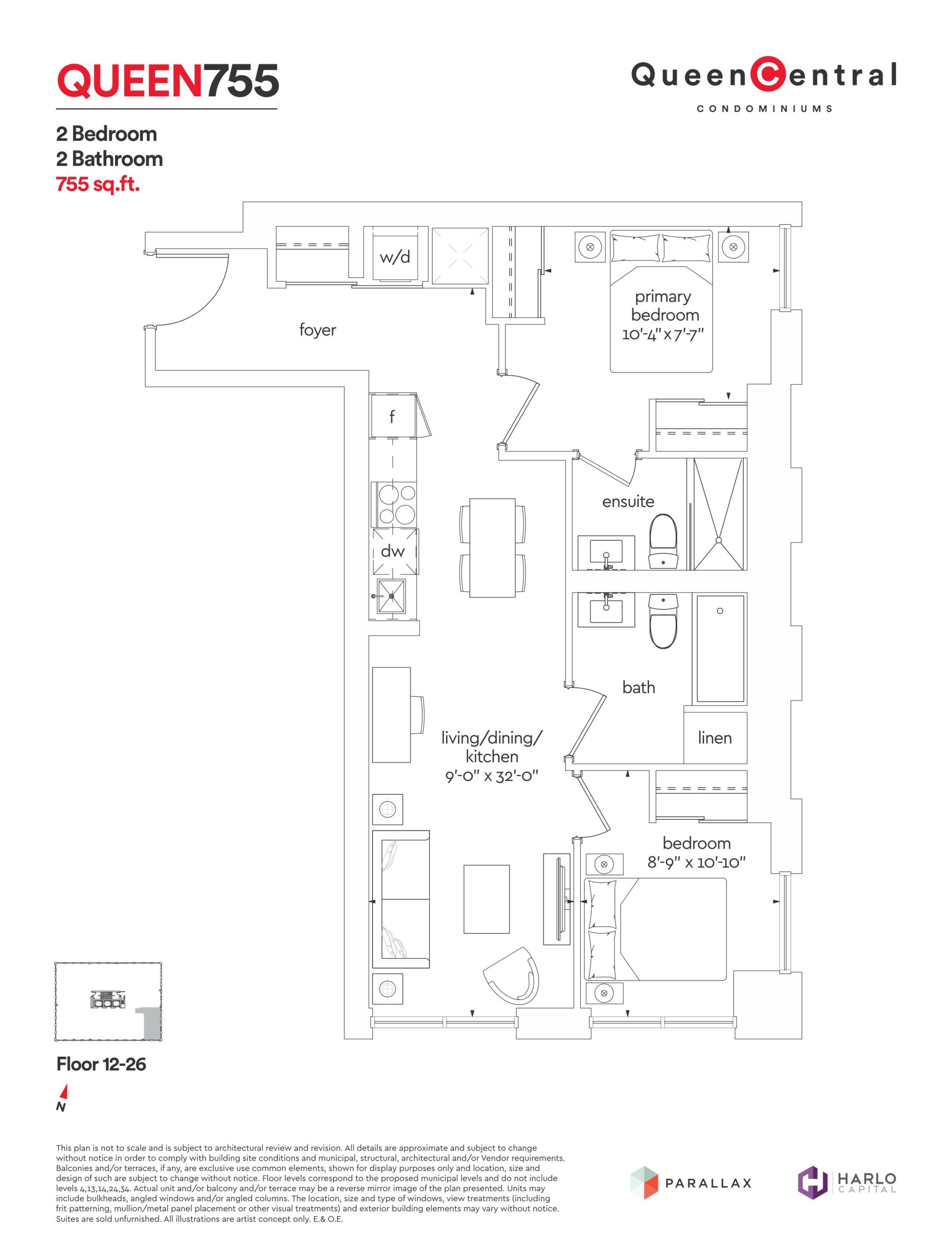 Queen 755 floor plan
