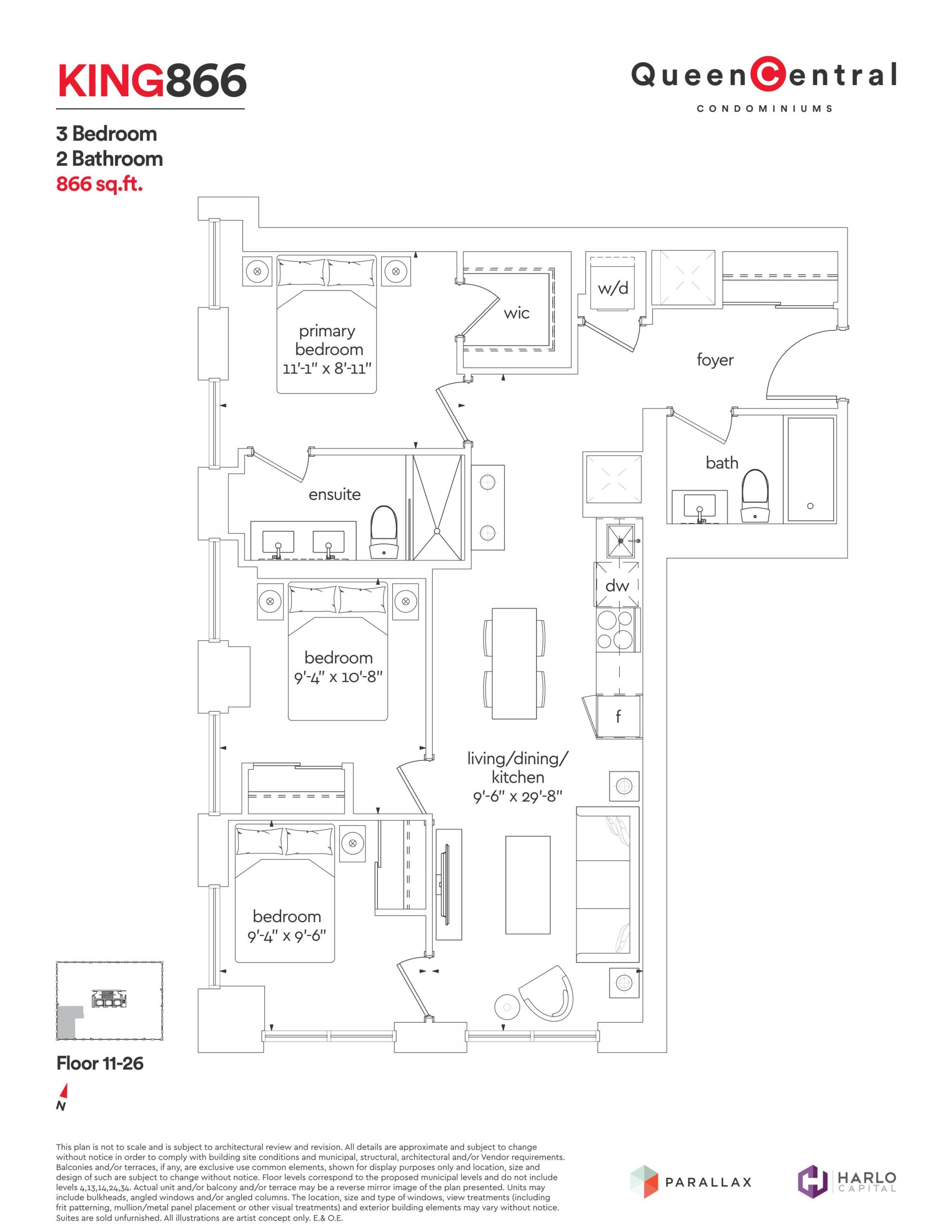 King 866 floor plan