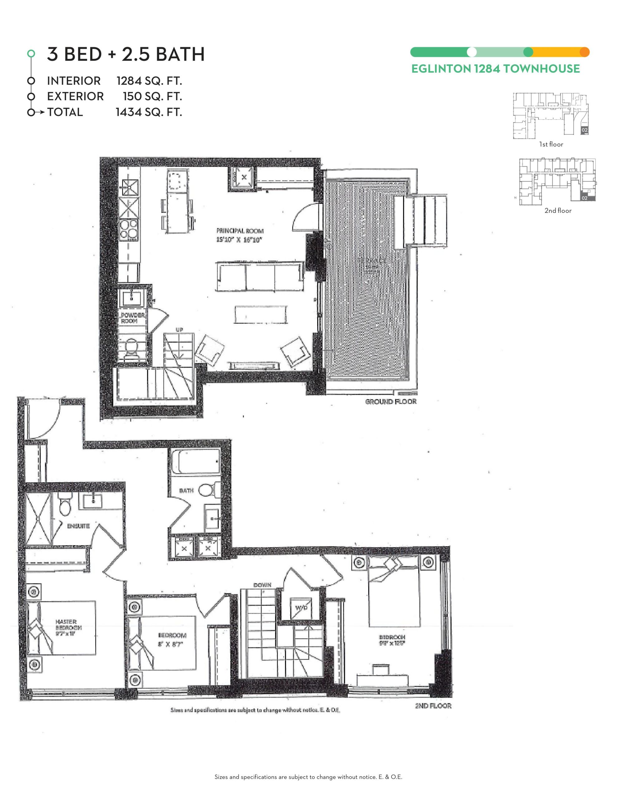 Eglinton 1284 Townhouse floor plan