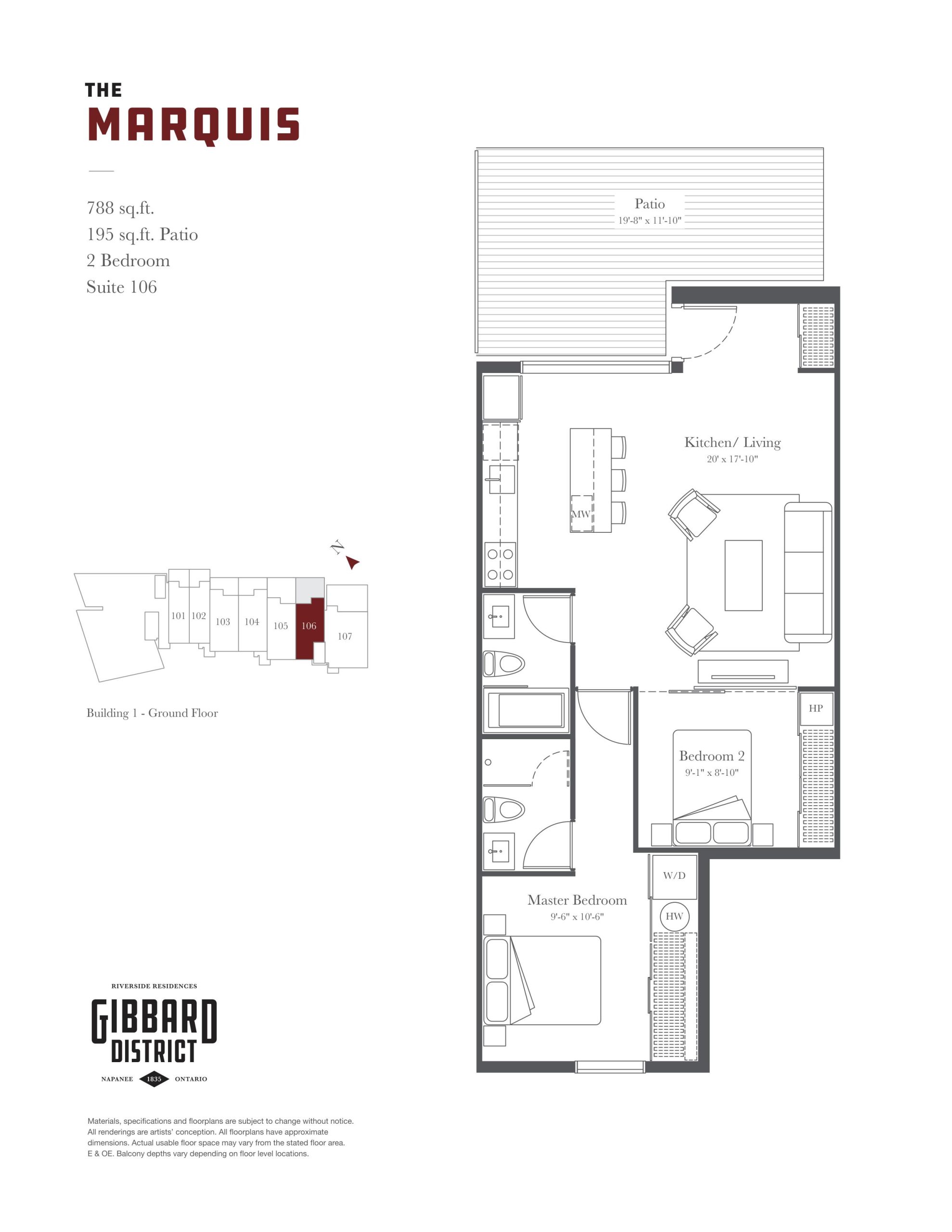 The Marquis (Unit 106) floor plan