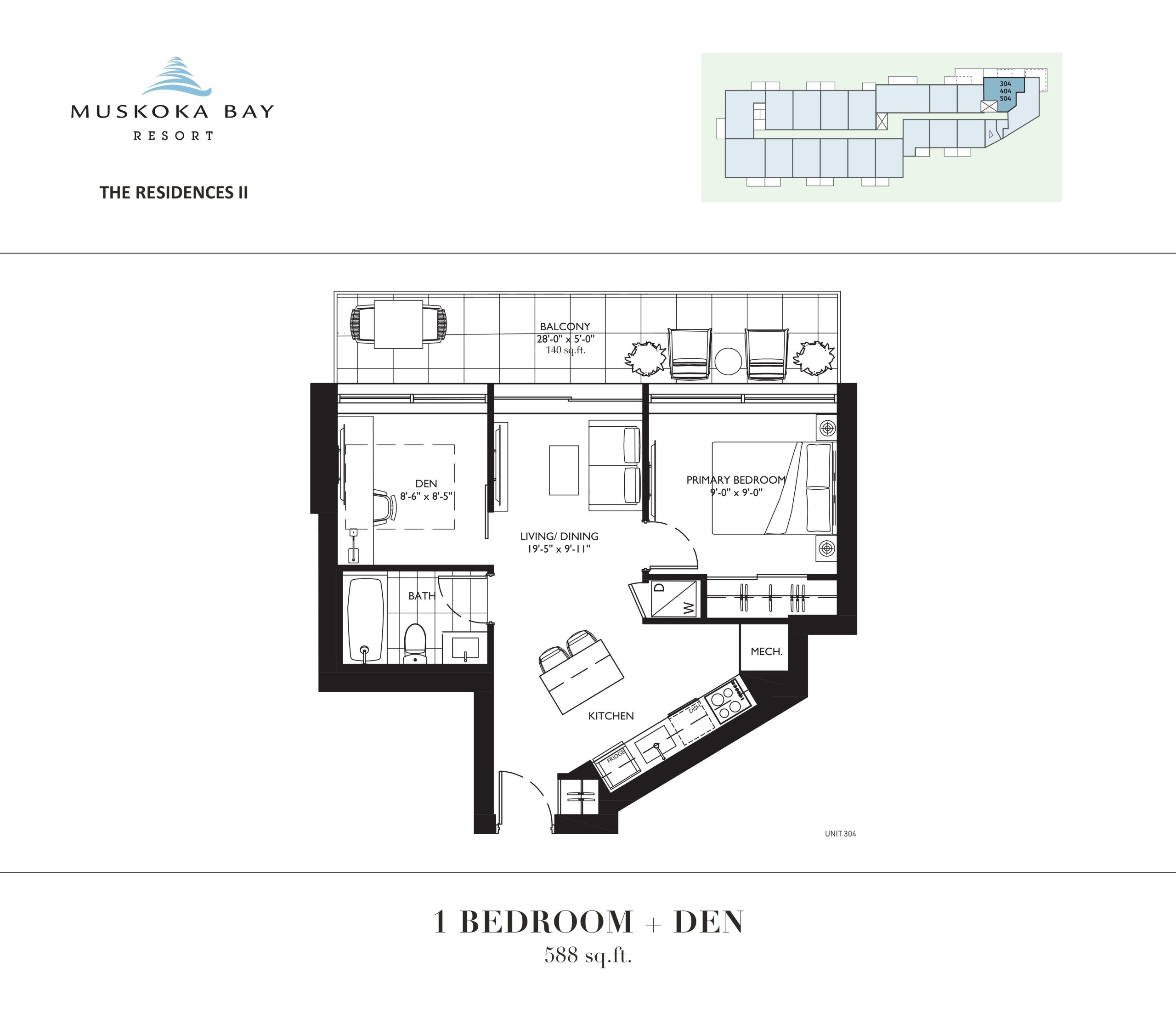 588 sq.ft floor plan