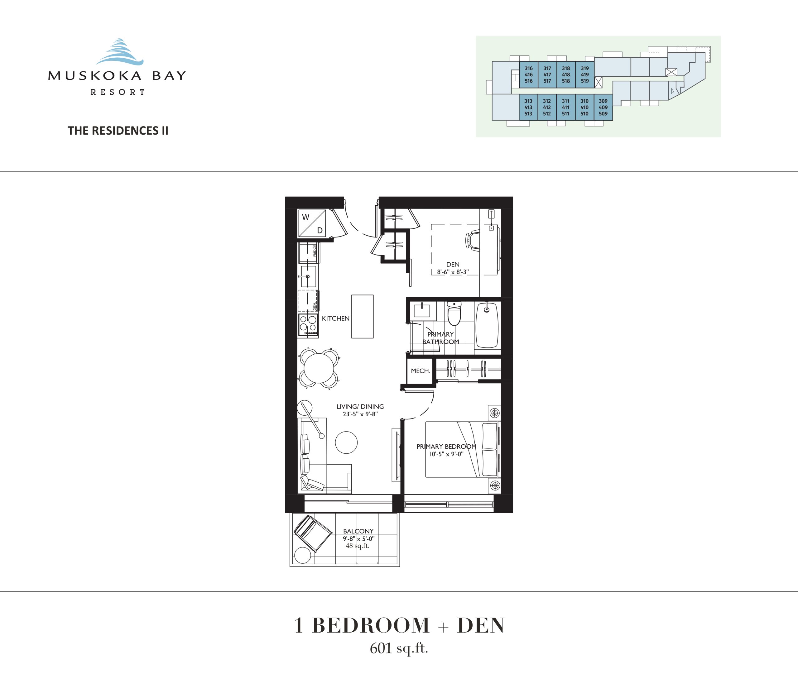 601 sq.ft floor plan