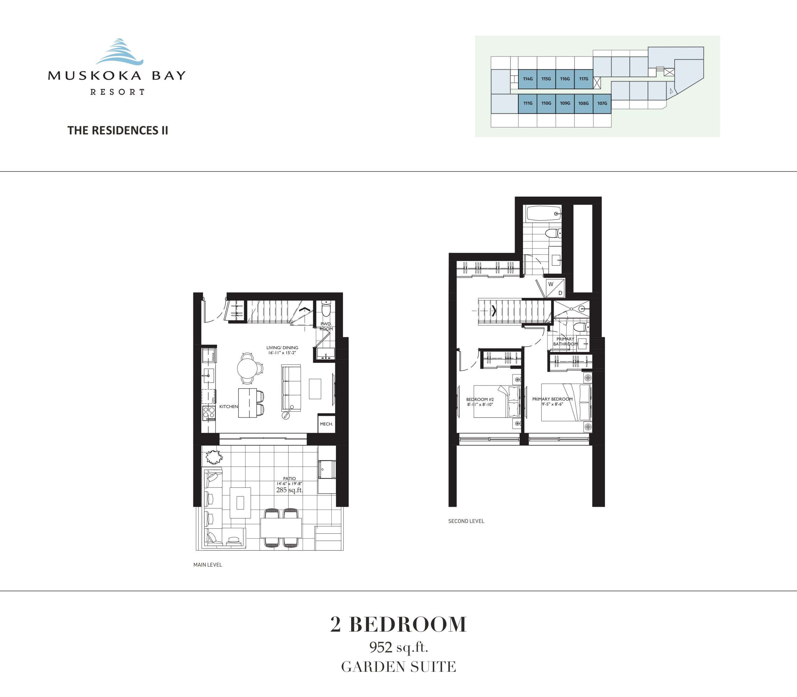 952 sq.ft floor plan