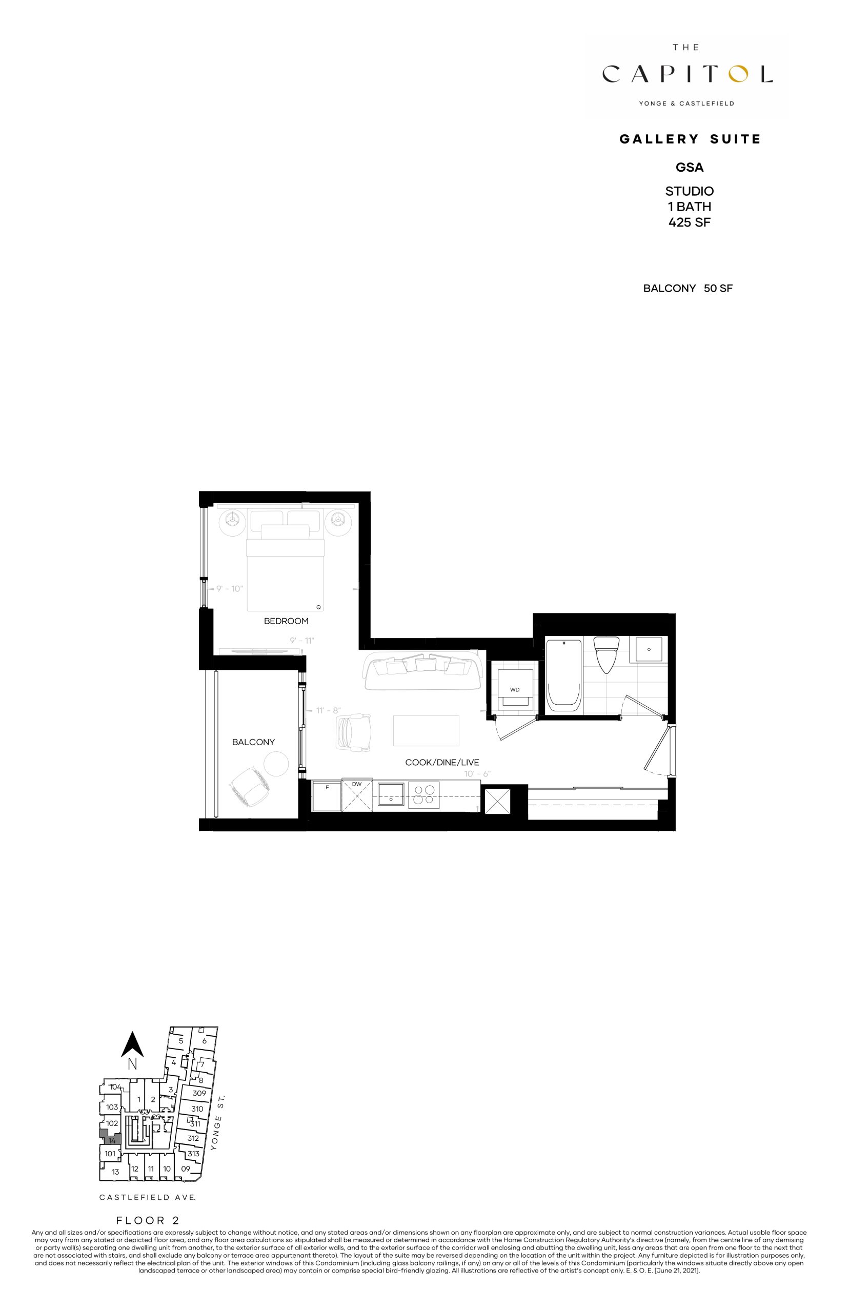 GSA - Gallery Suite floor plan