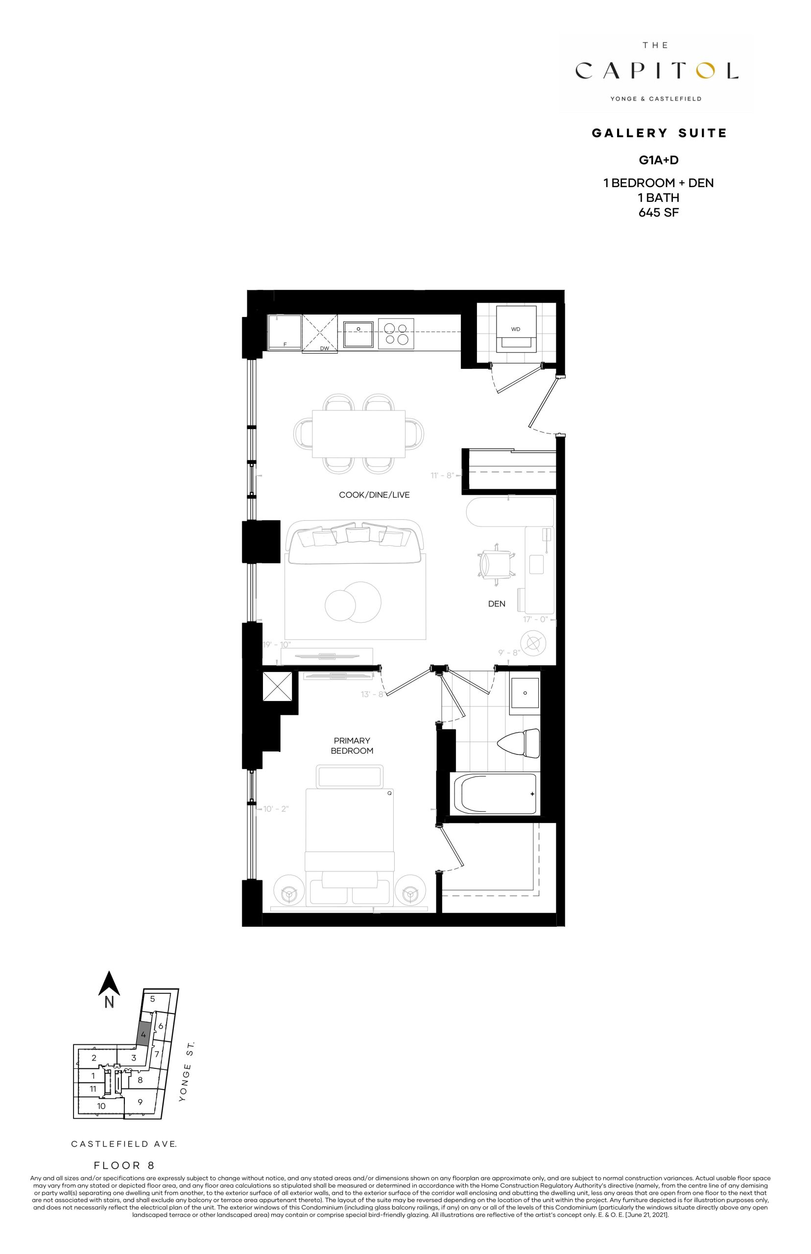 G1A+D - Gallery Suite floor plan