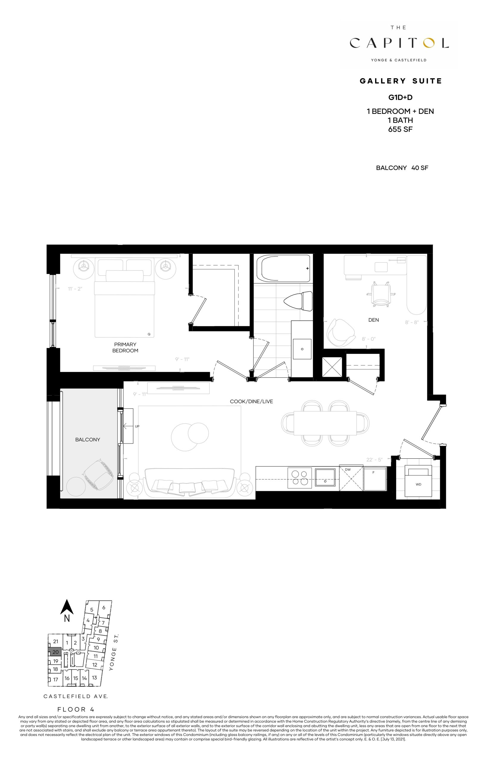 G1D+D - Gallery Suite floor plan