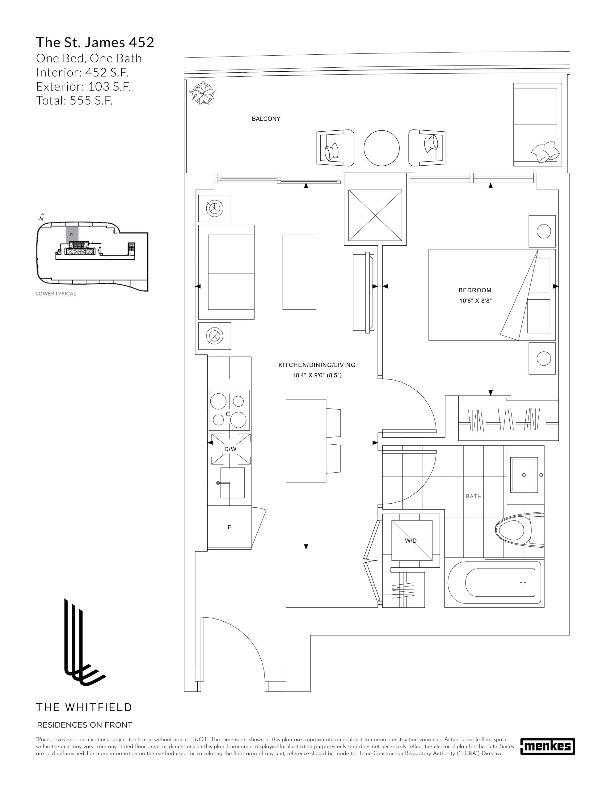 The St. James 452 floor plan