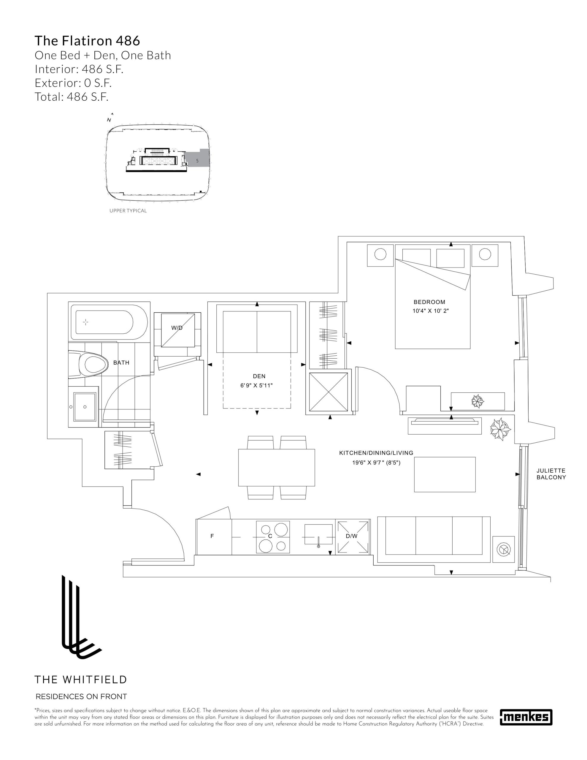 The Flatiron 486 floor plan