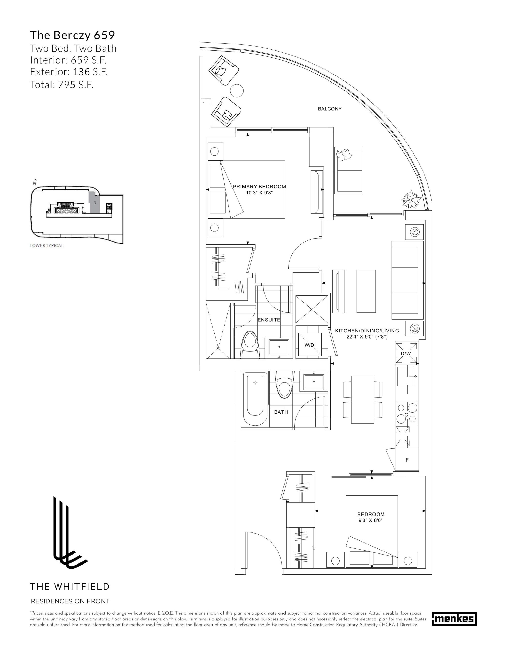 The Berczy 659 floor plan