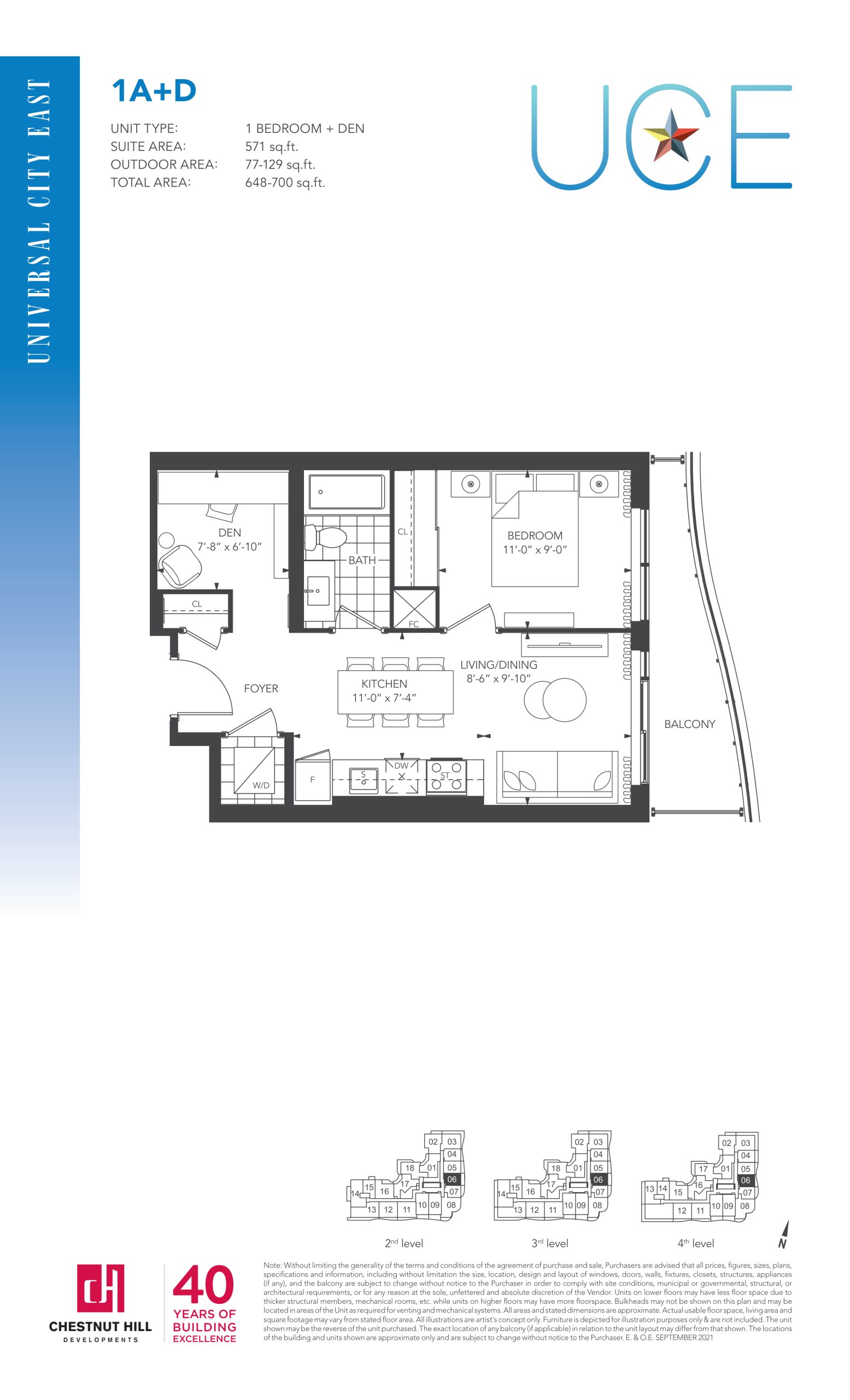 1A+D floor plan