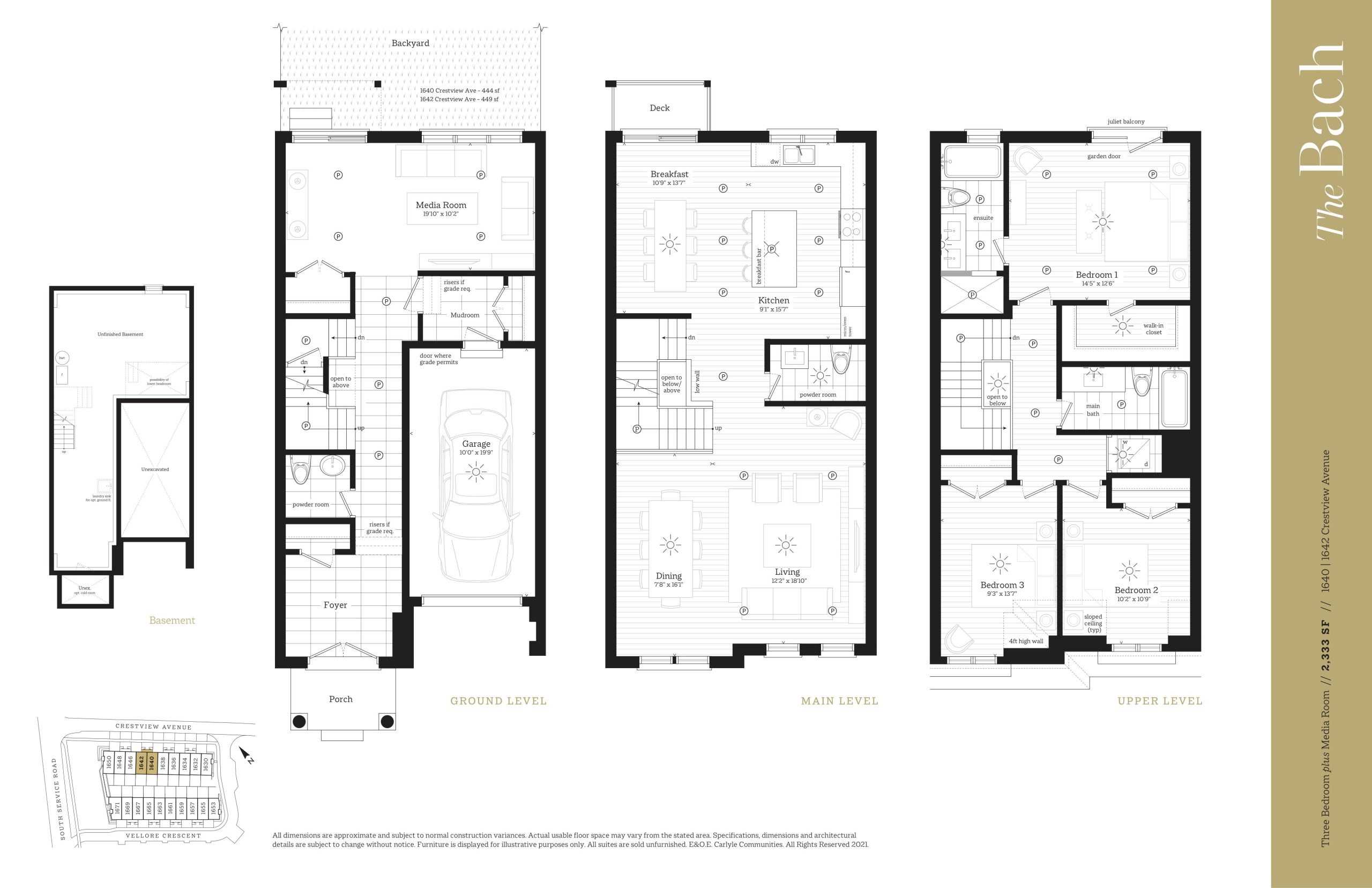 The Bach floor plan