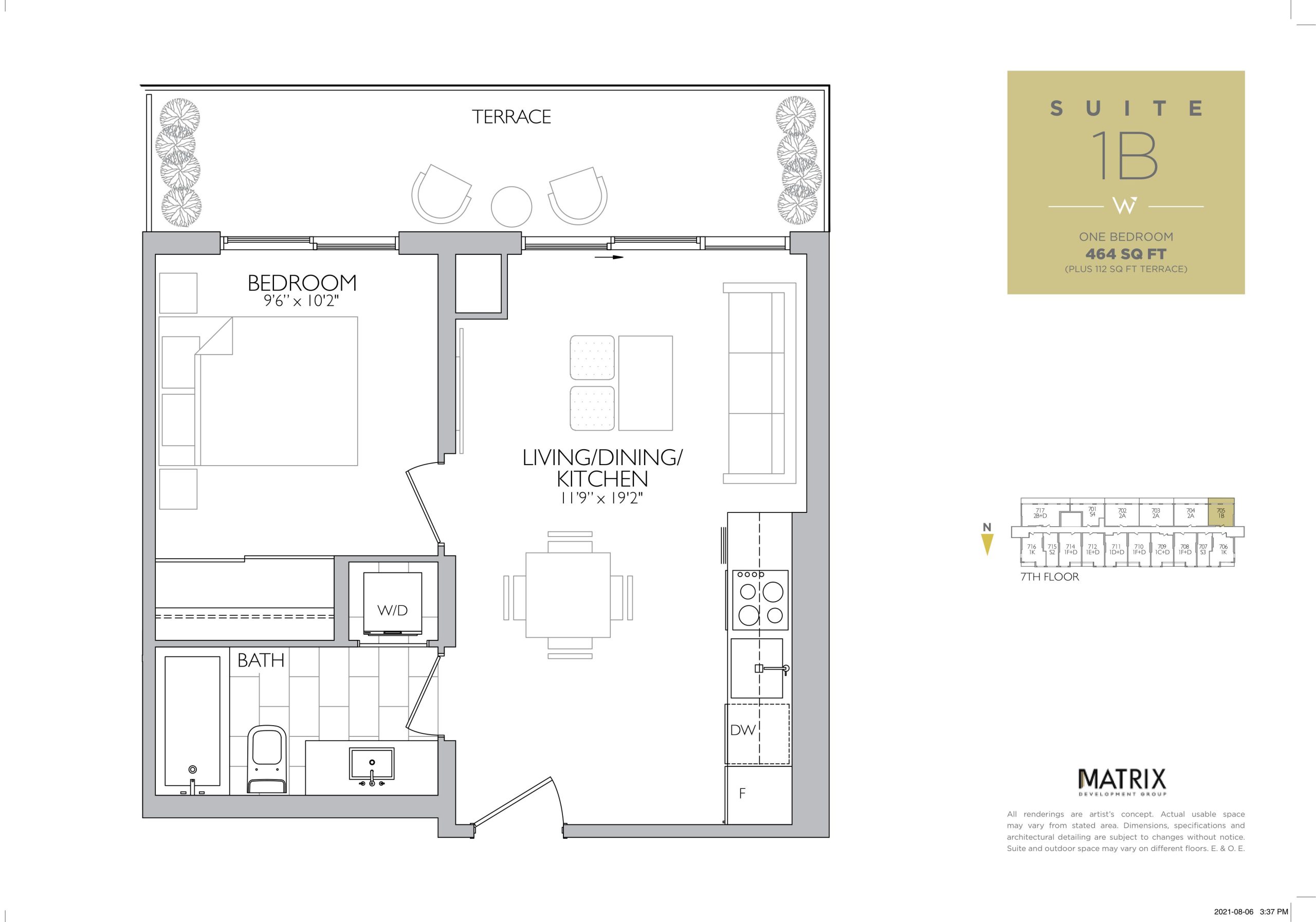 Suite 1B floor plan
