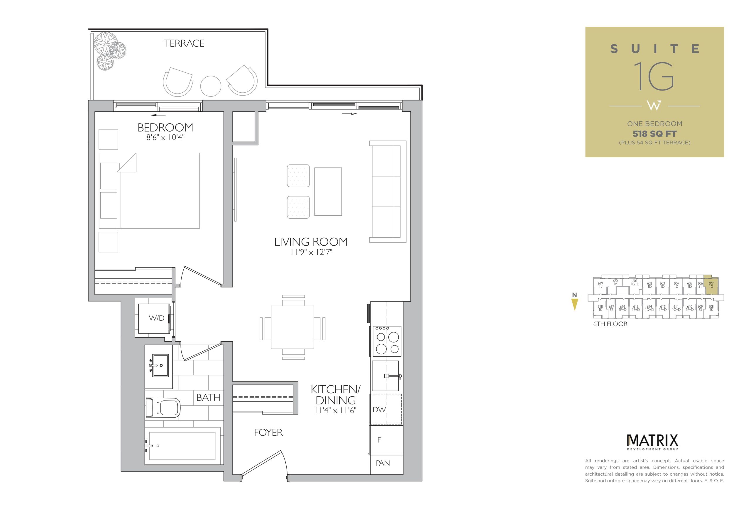Suite 1G floor plan