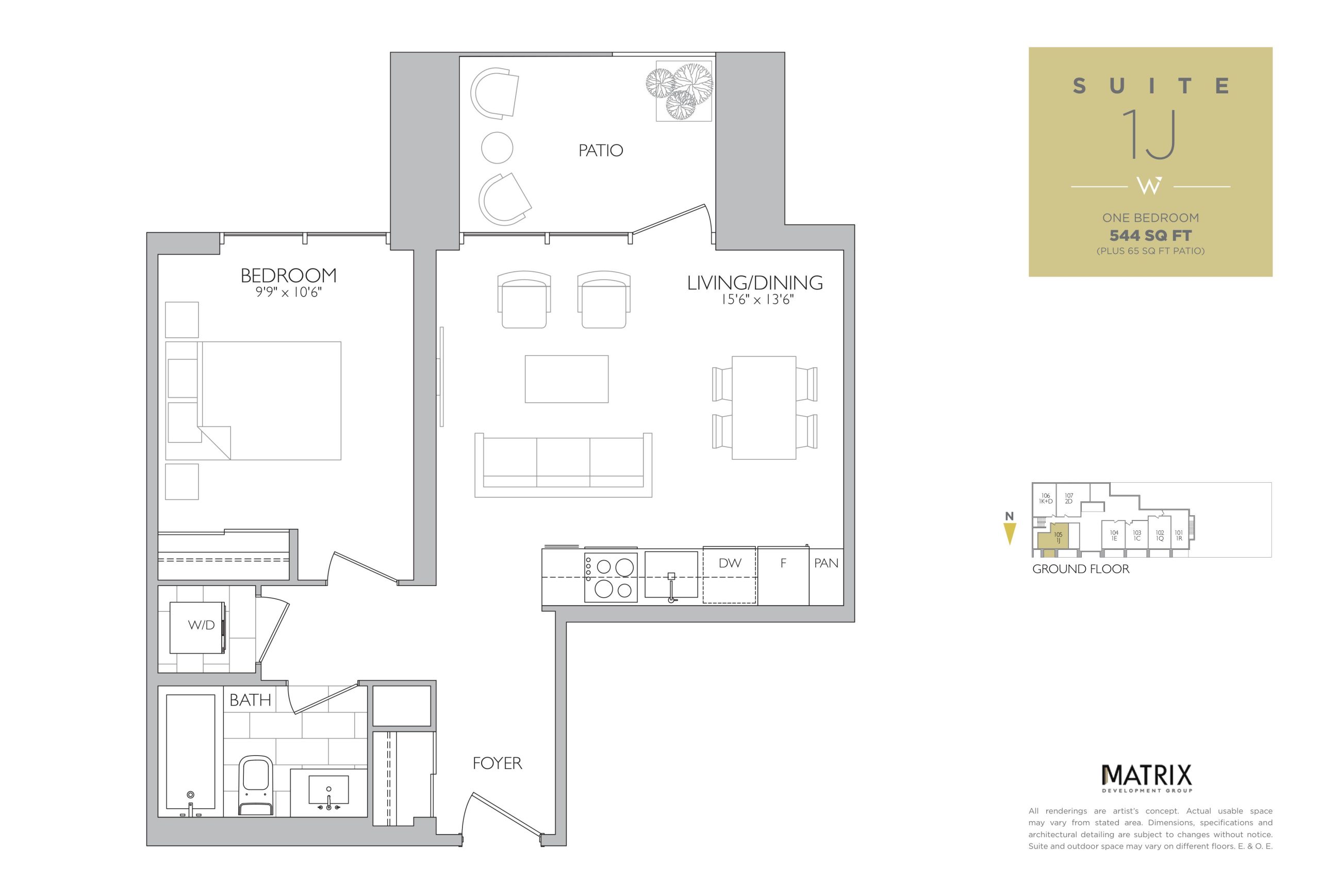 Suite 1J floor plan