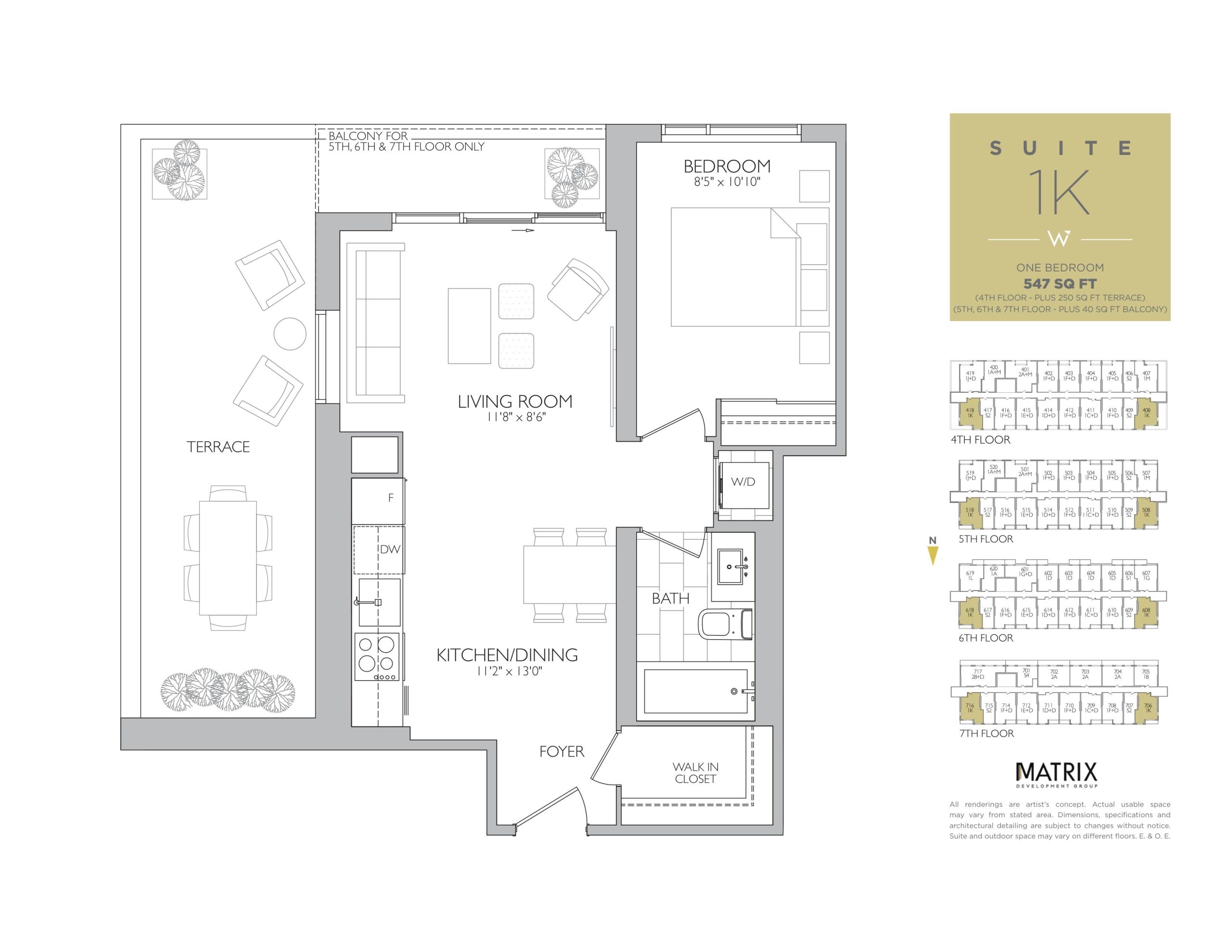Suite 1K floor plan