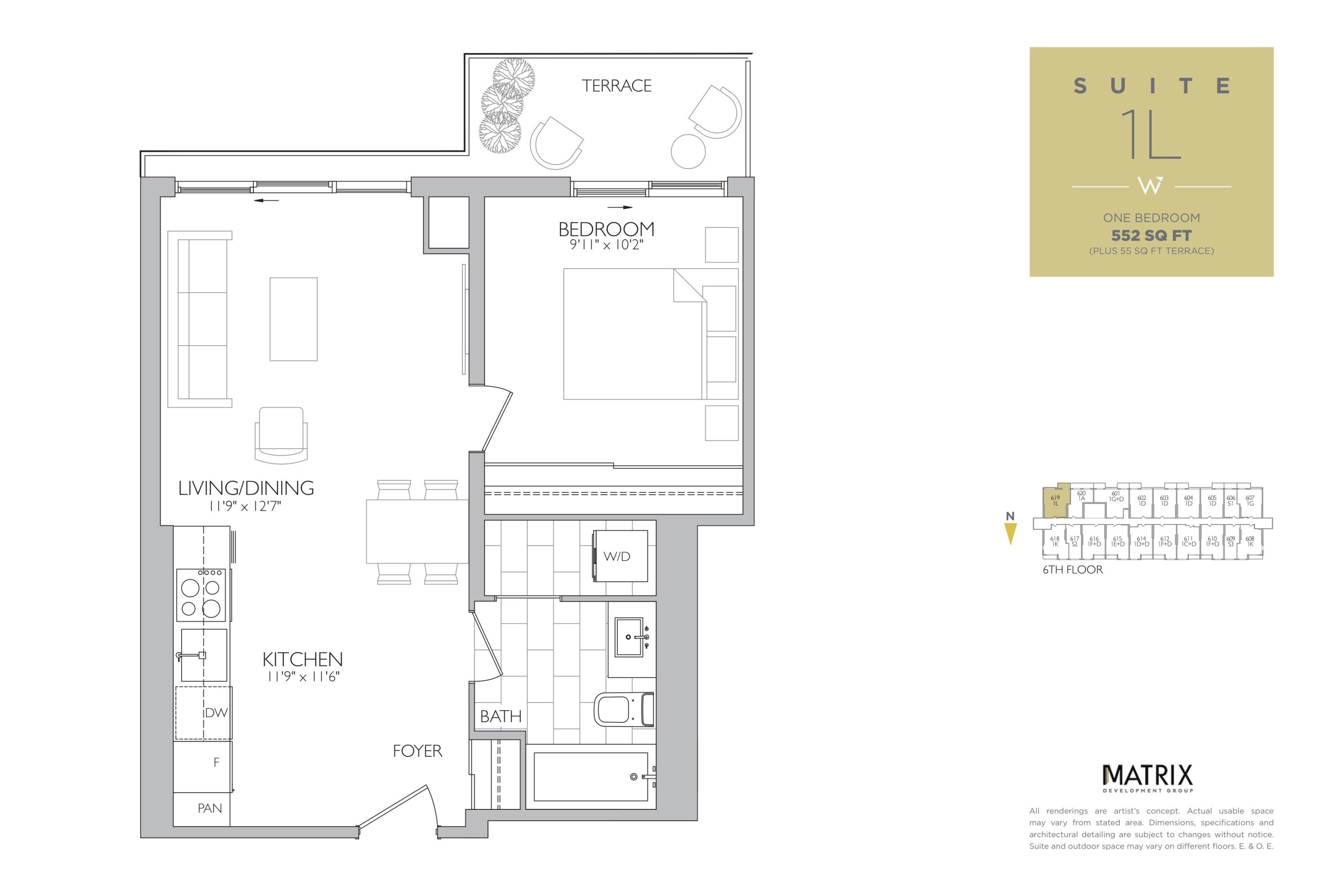 Suite 1L floor plan