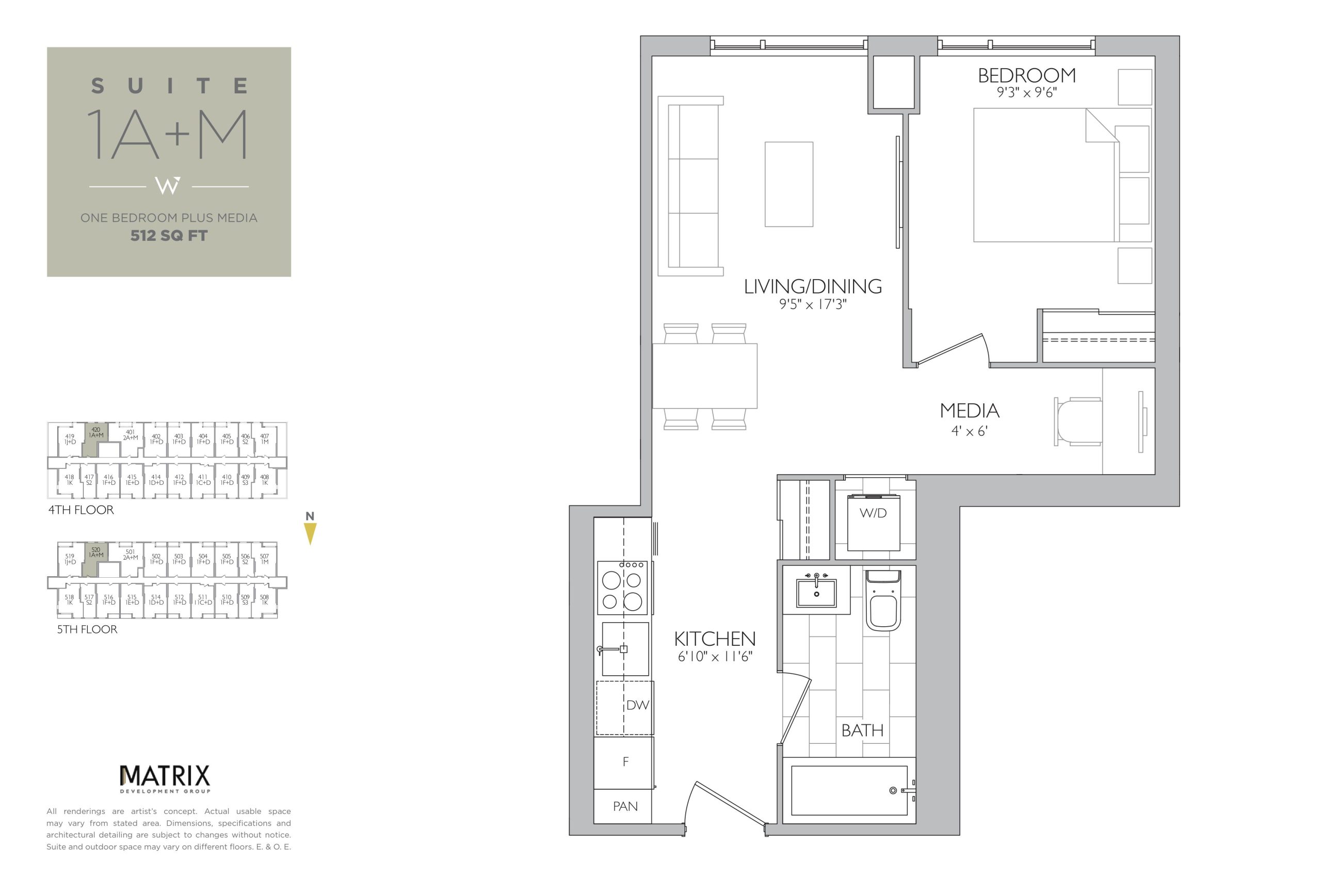 Suite 1A+M floor plan