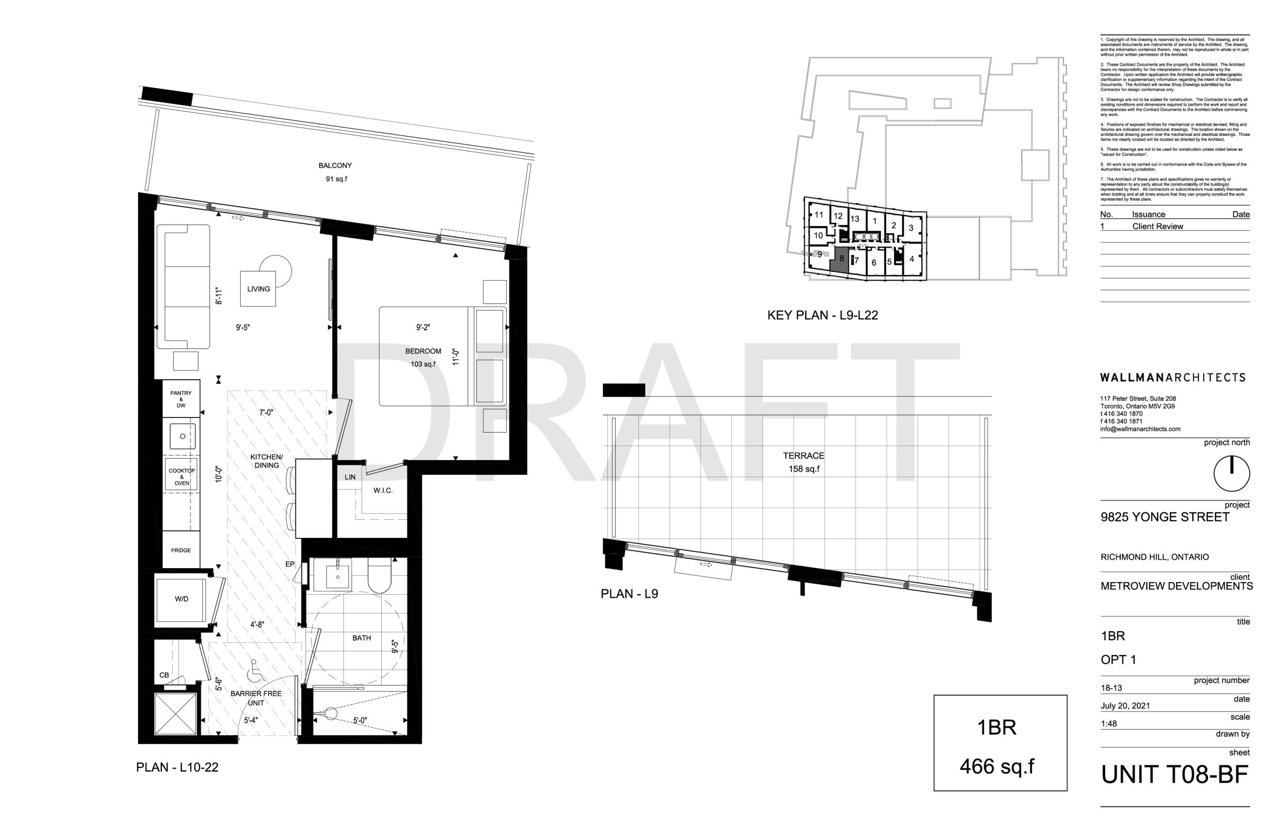 Unit T08 BF - Tower floor plan