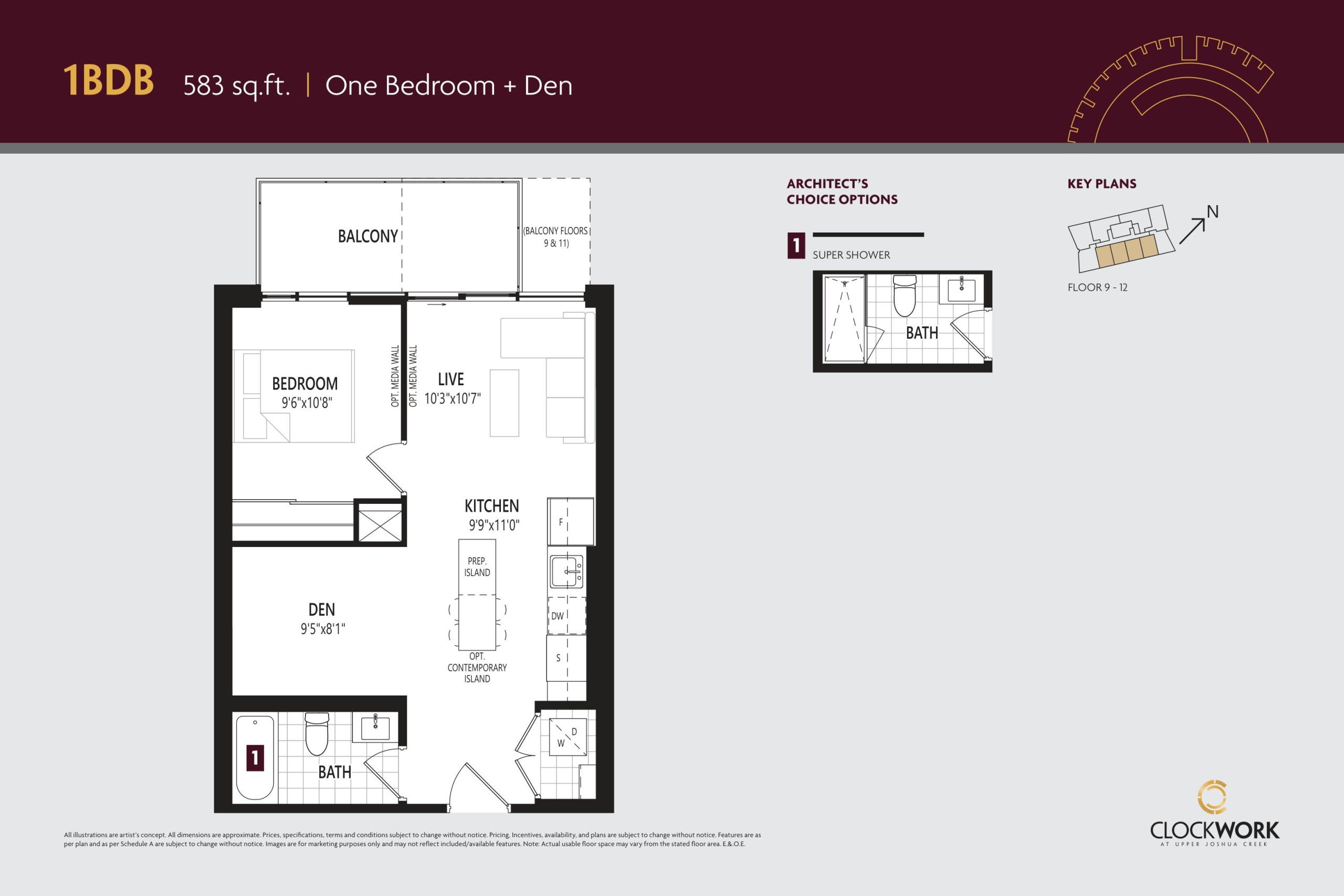 1BDB floor plan