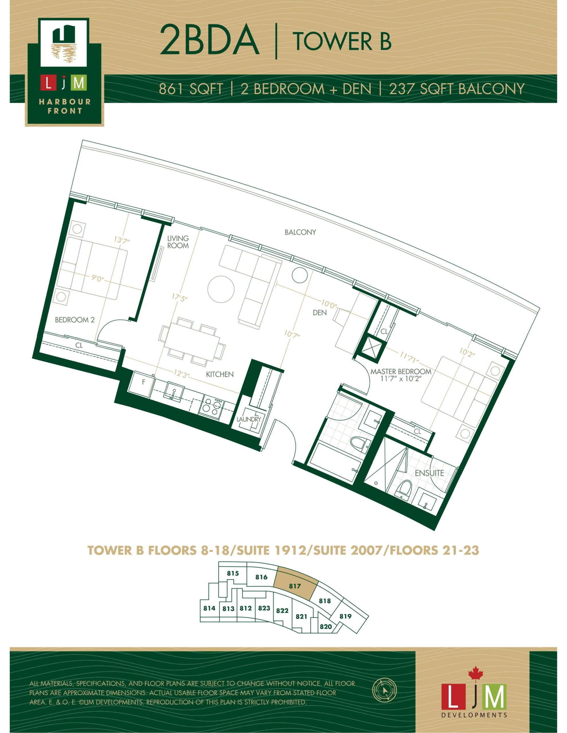 2BDA - Tower B floor plan