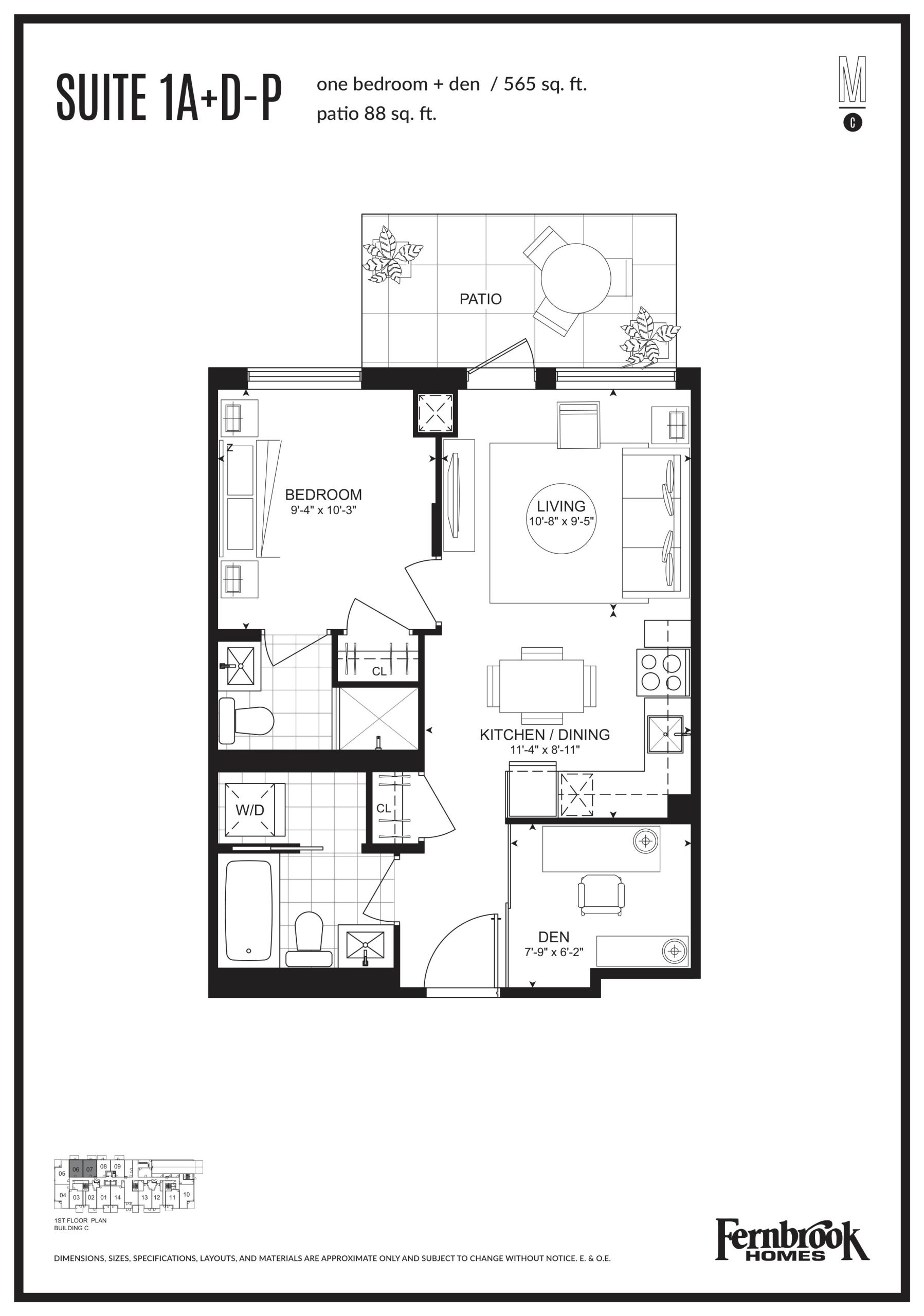Suite 1A+D-P floor plan