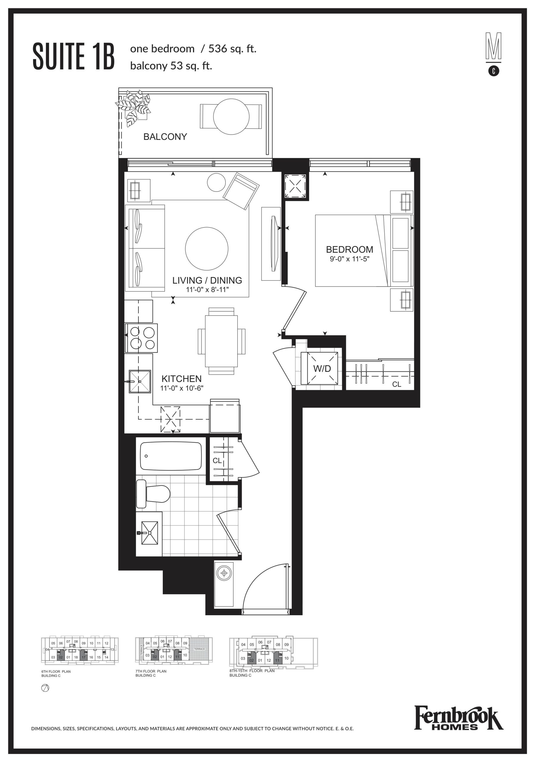 Suite 1B floor plan