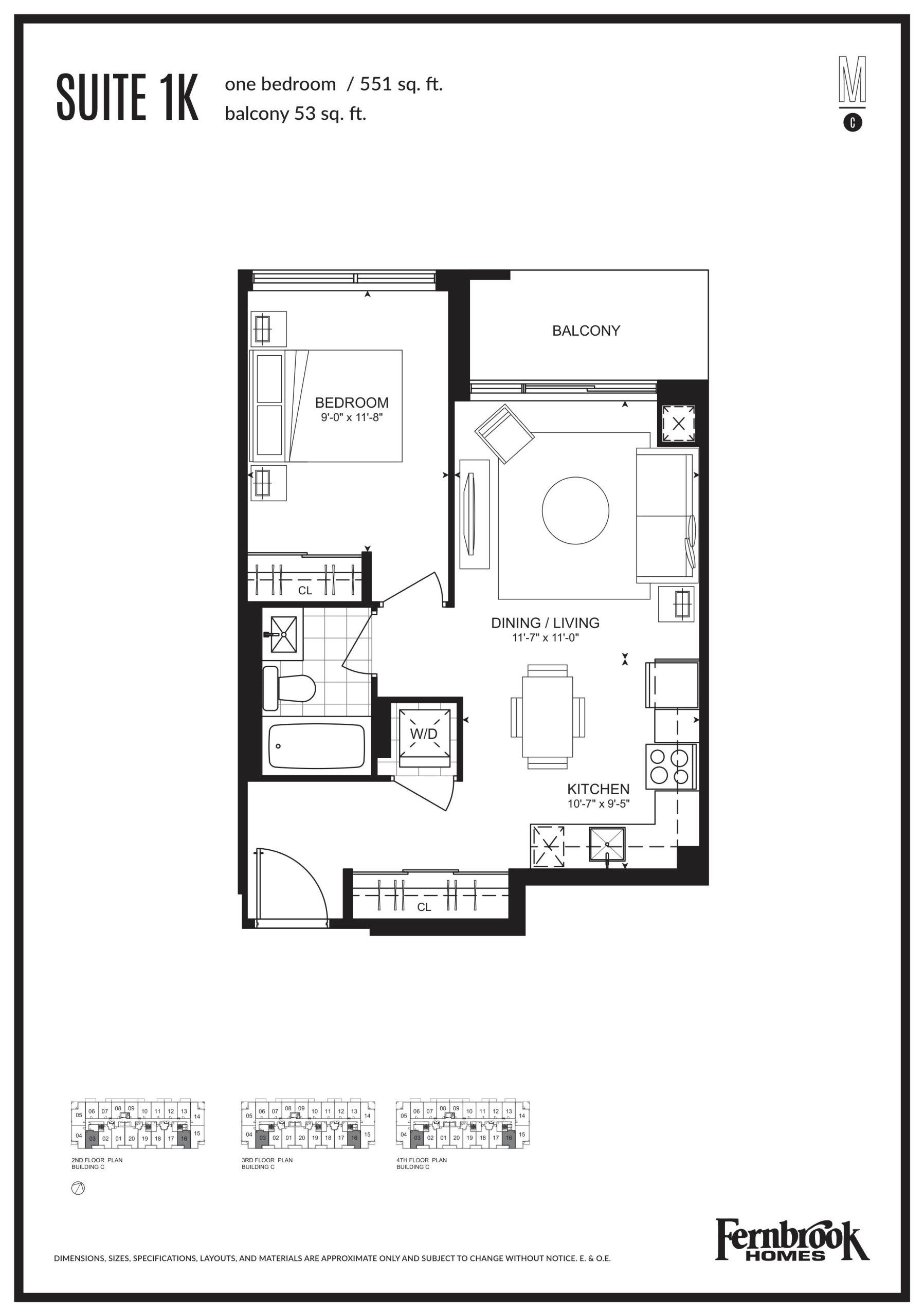 Suite 1K floor plan