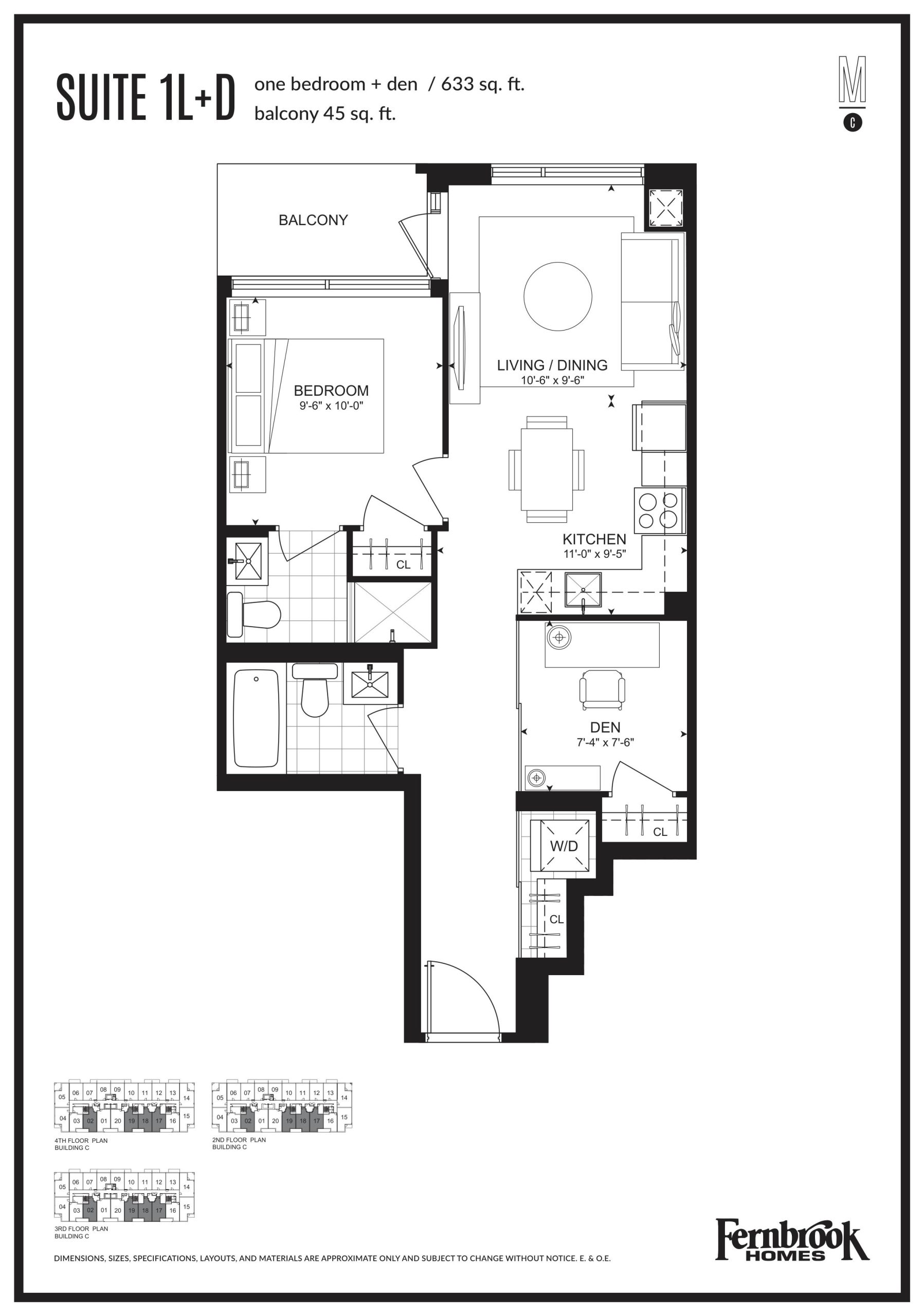 Suite 1L+D floor plan