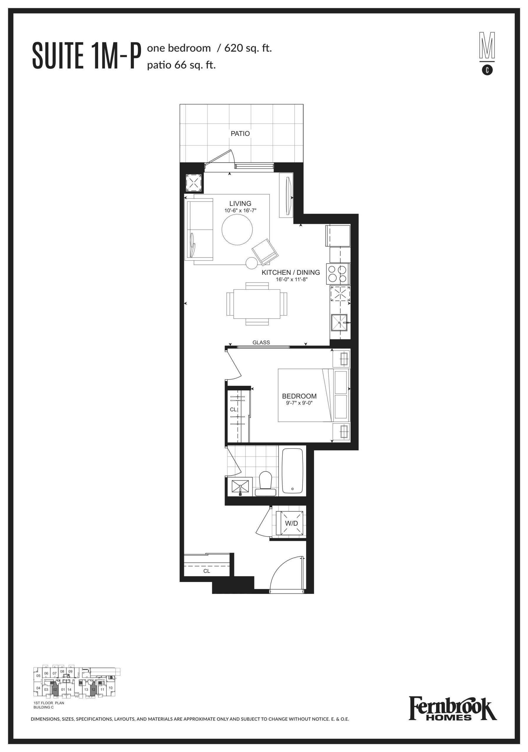 Suite 1M-P floor plan