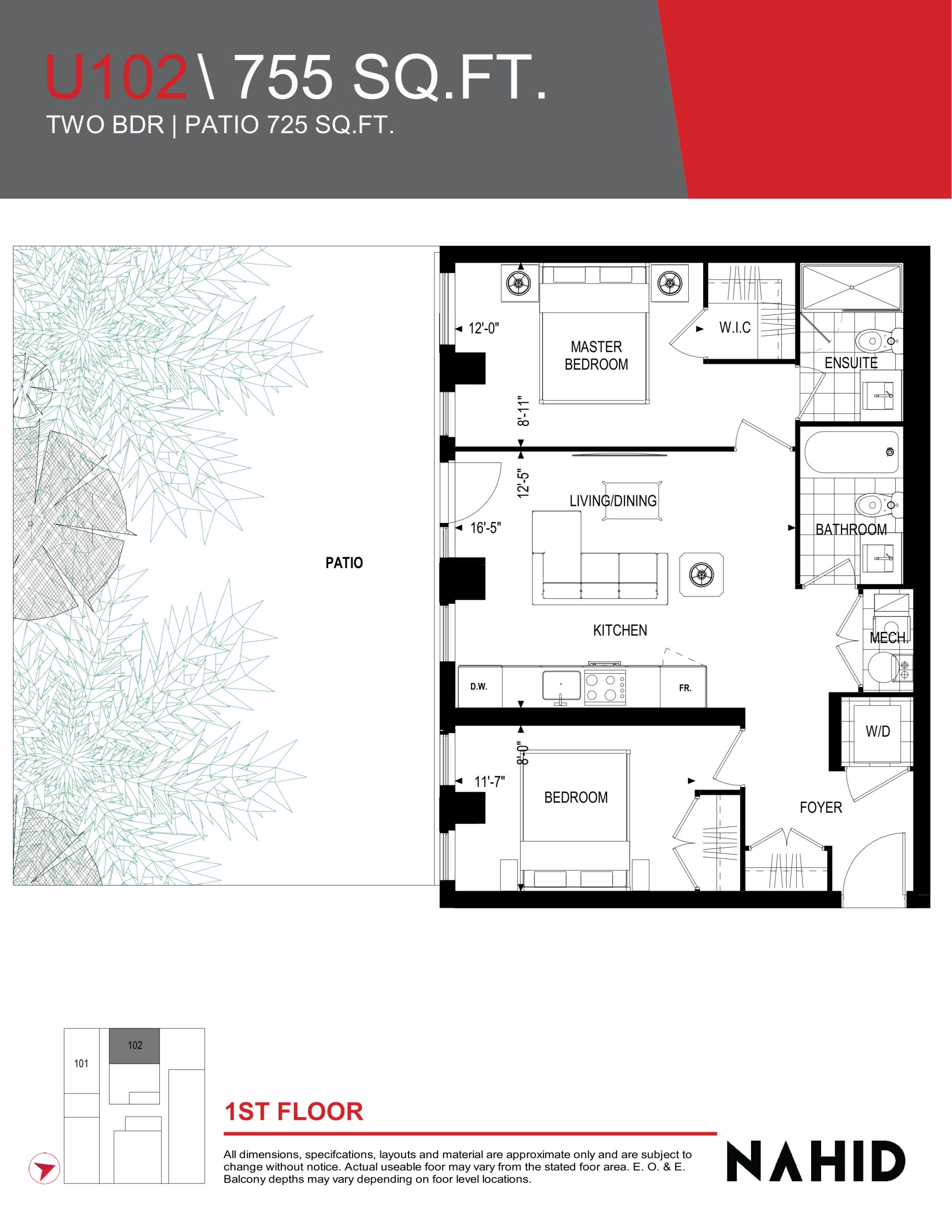 U102 floor plan