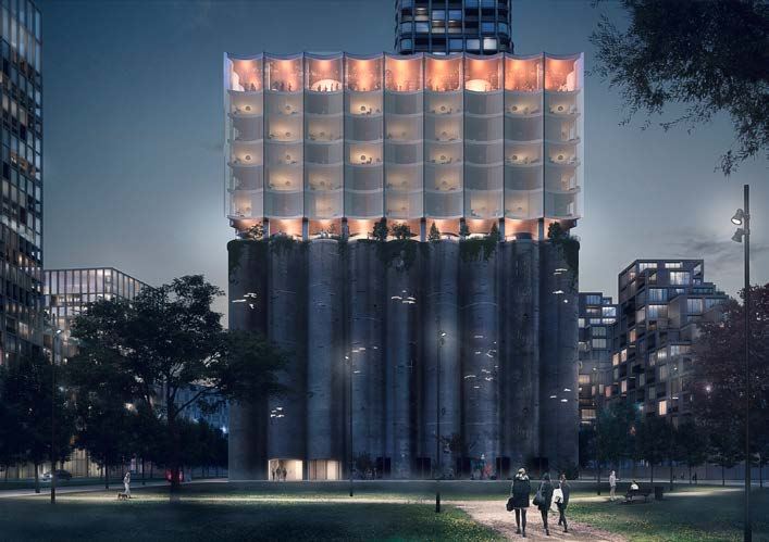 Victory Silos Condos: North Block in Toronto — rendering 6