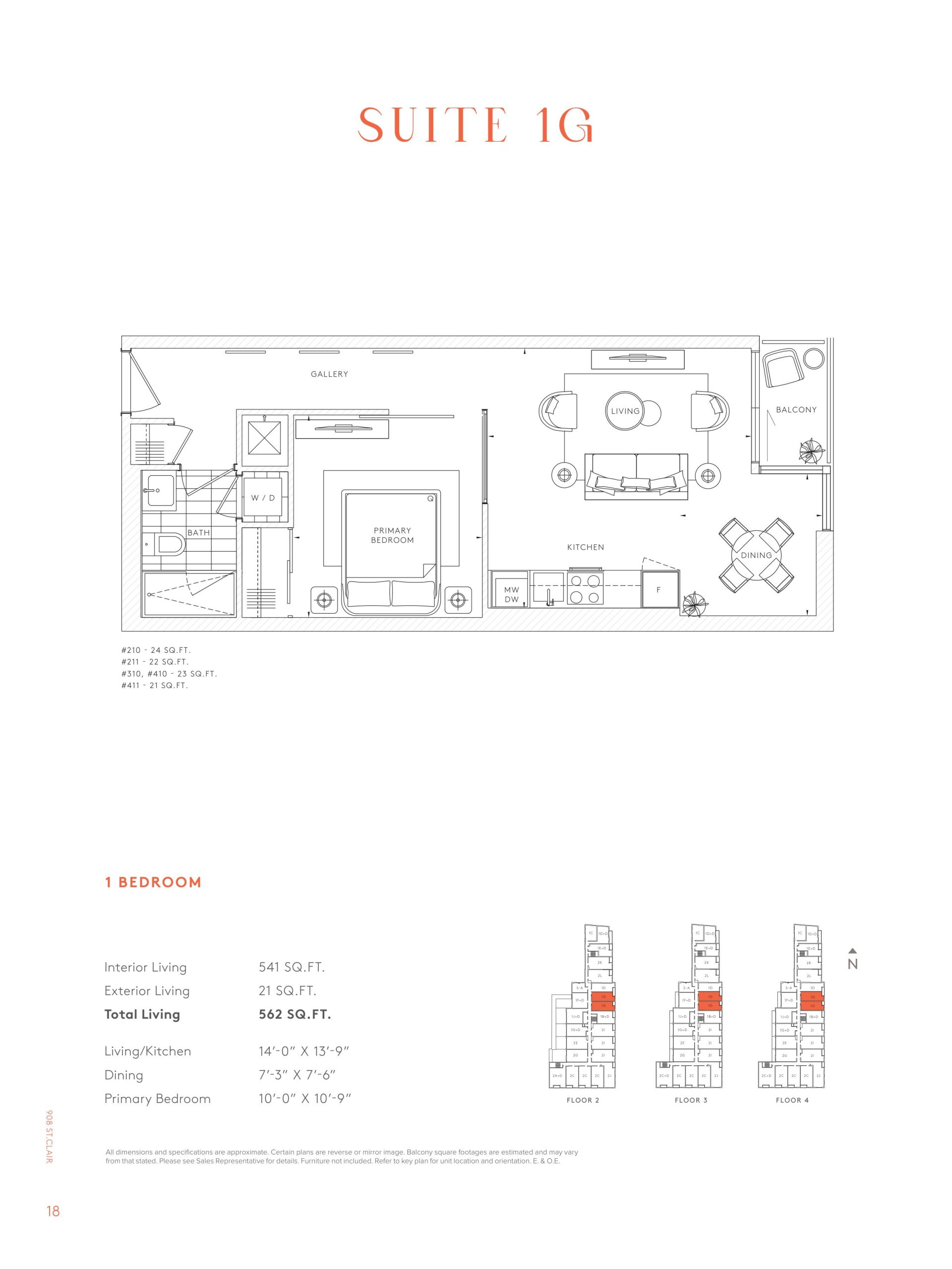 Suite 1G floor plan