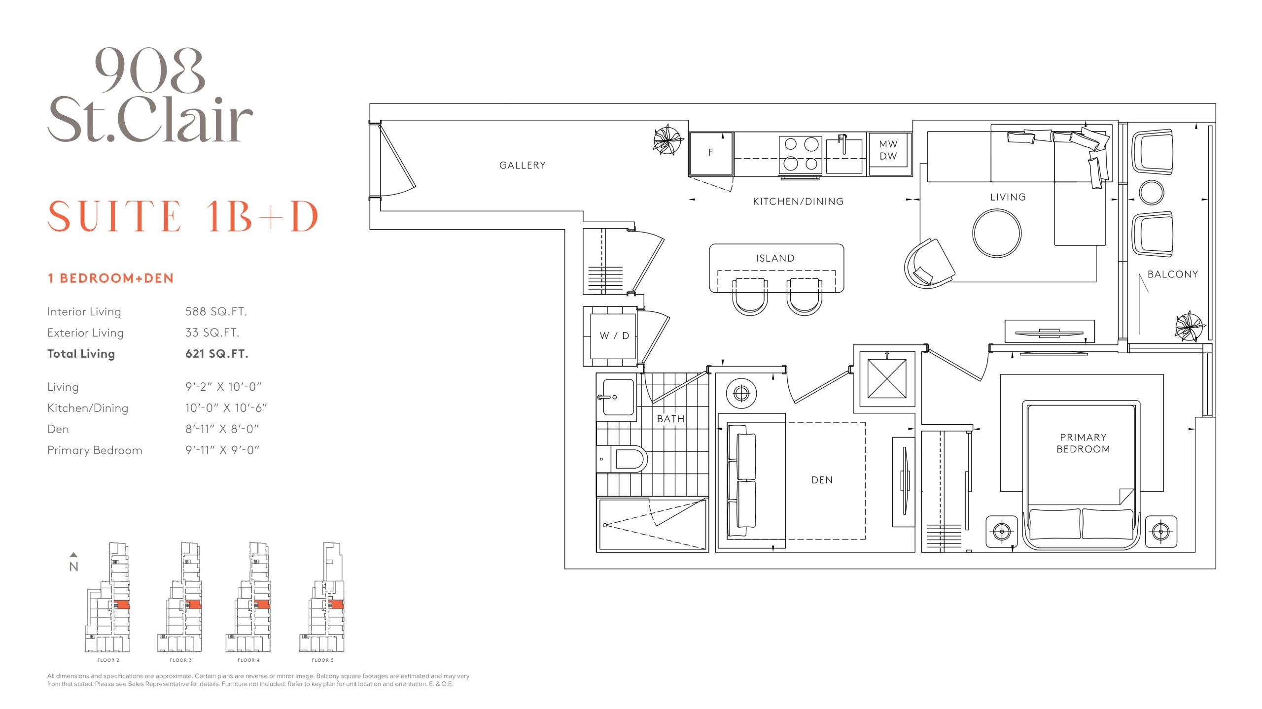 Suite 1B+D floor plan