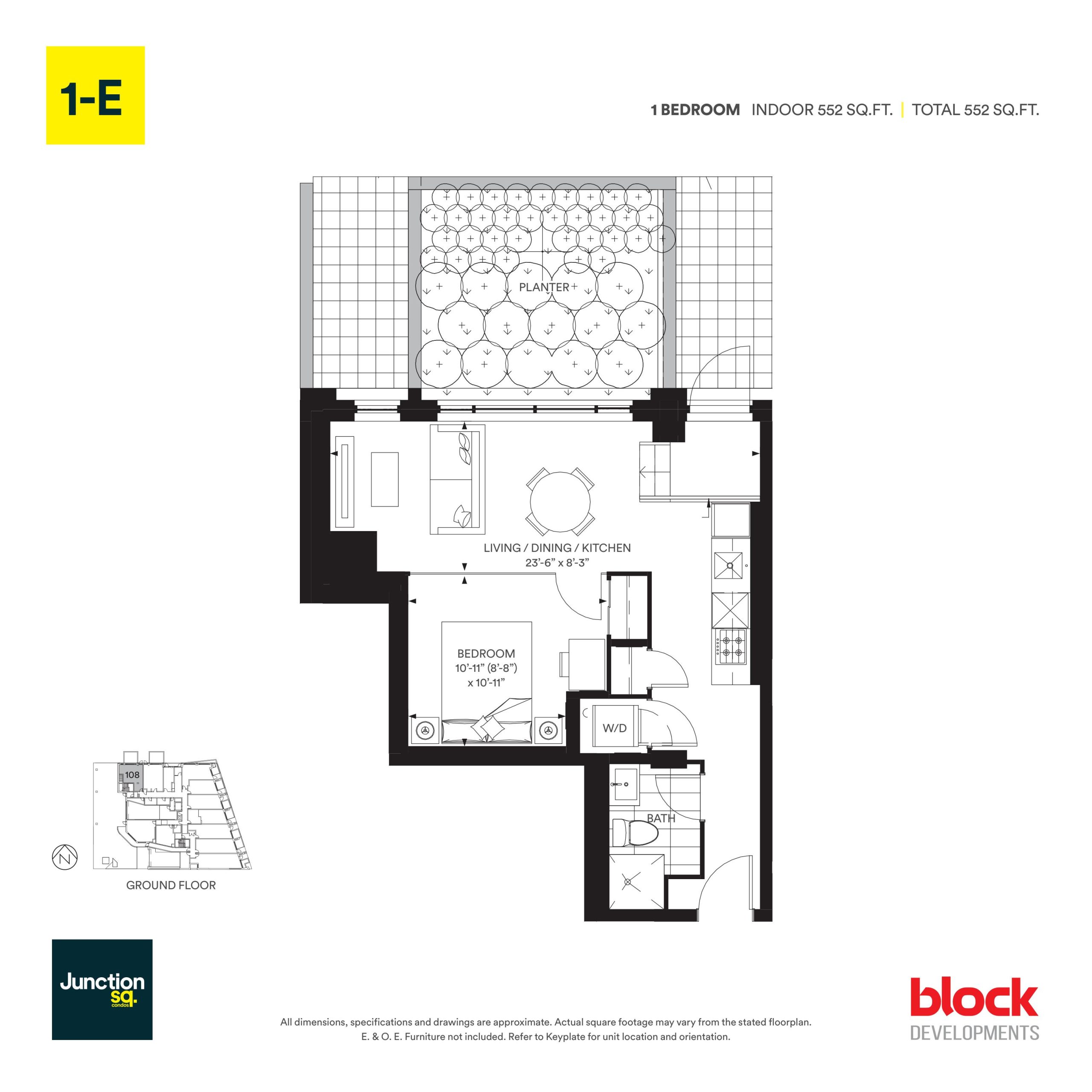 1-E floor plan
