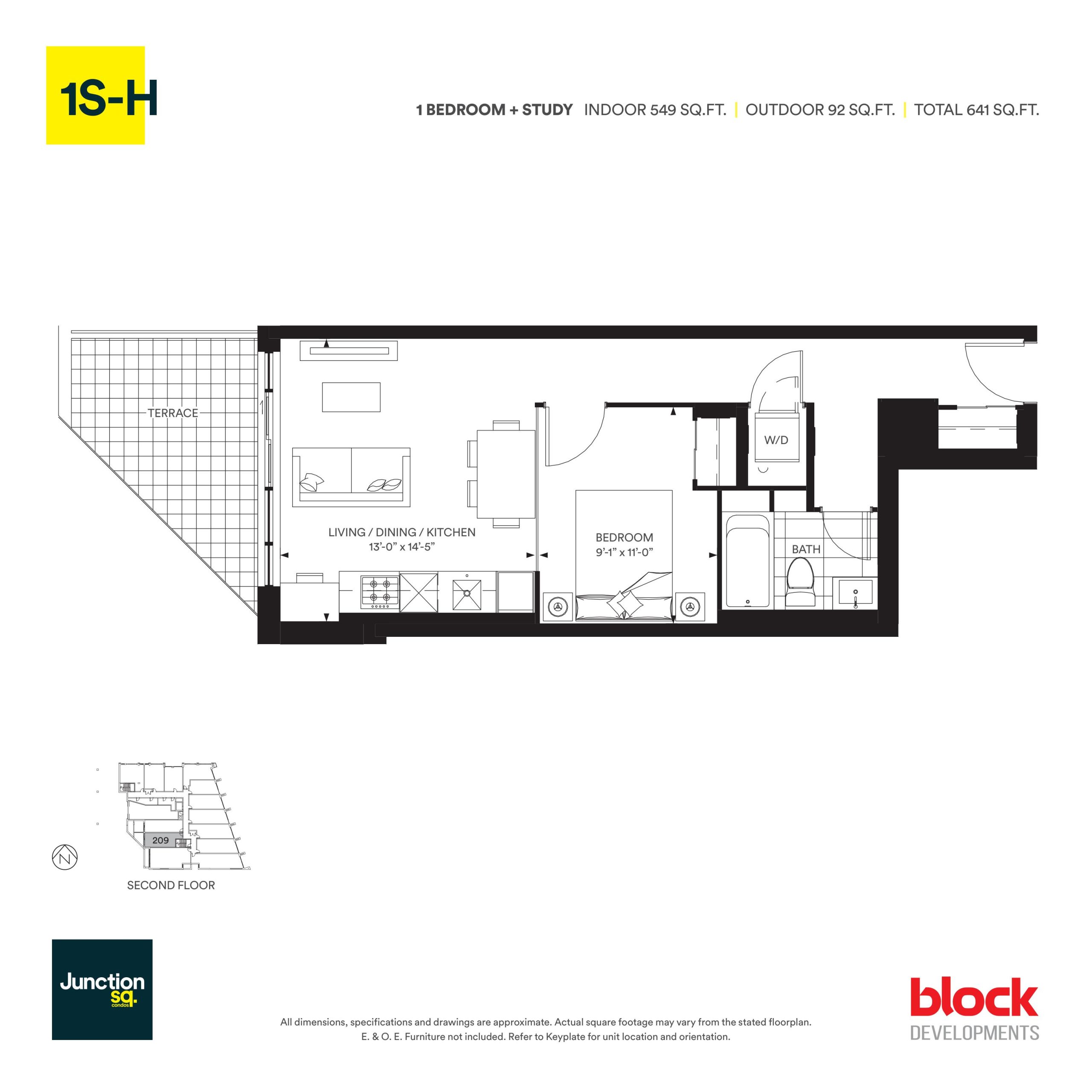 1S-H floor plan