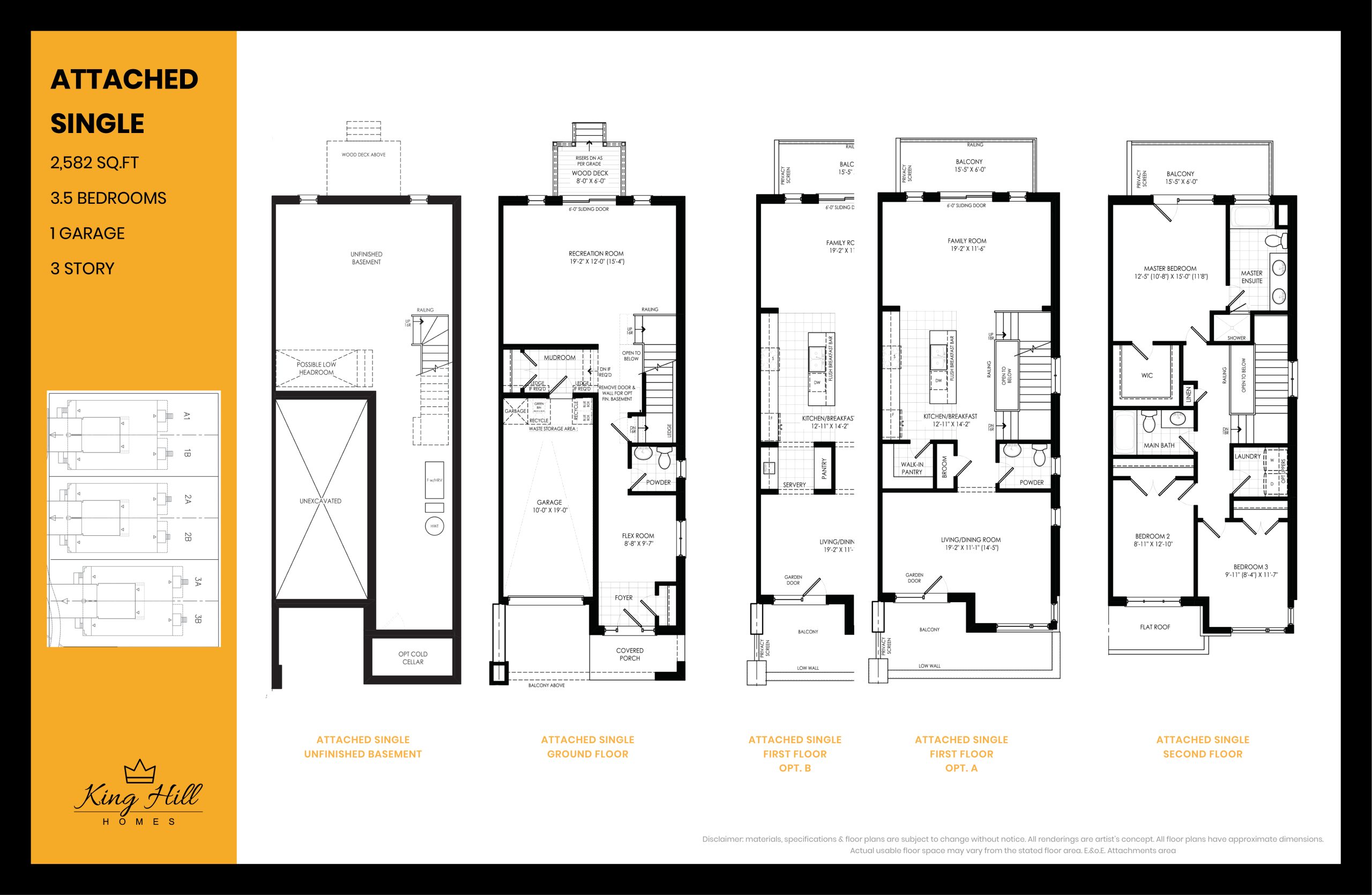 Attached Single floor plan