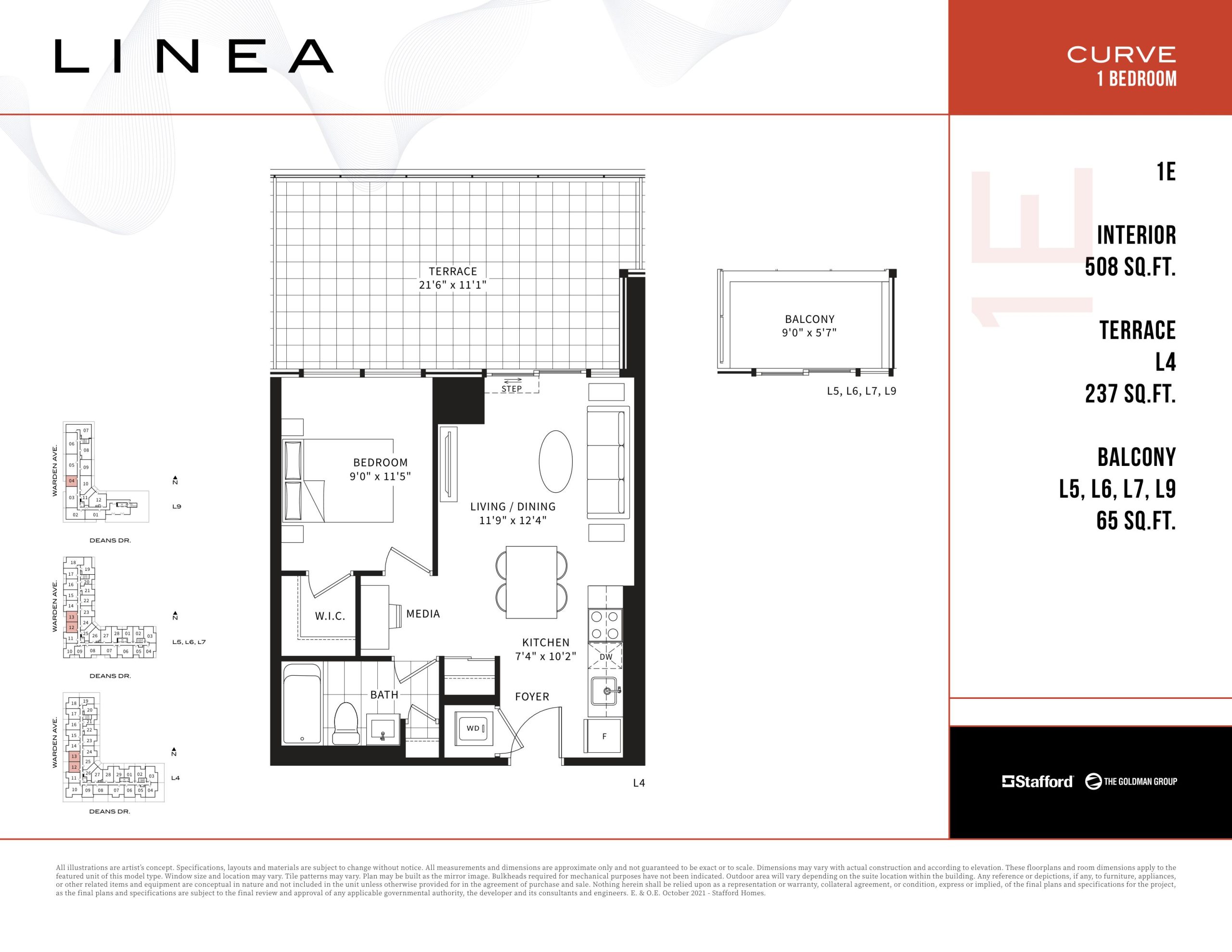 1E - Curve Collection floor plan