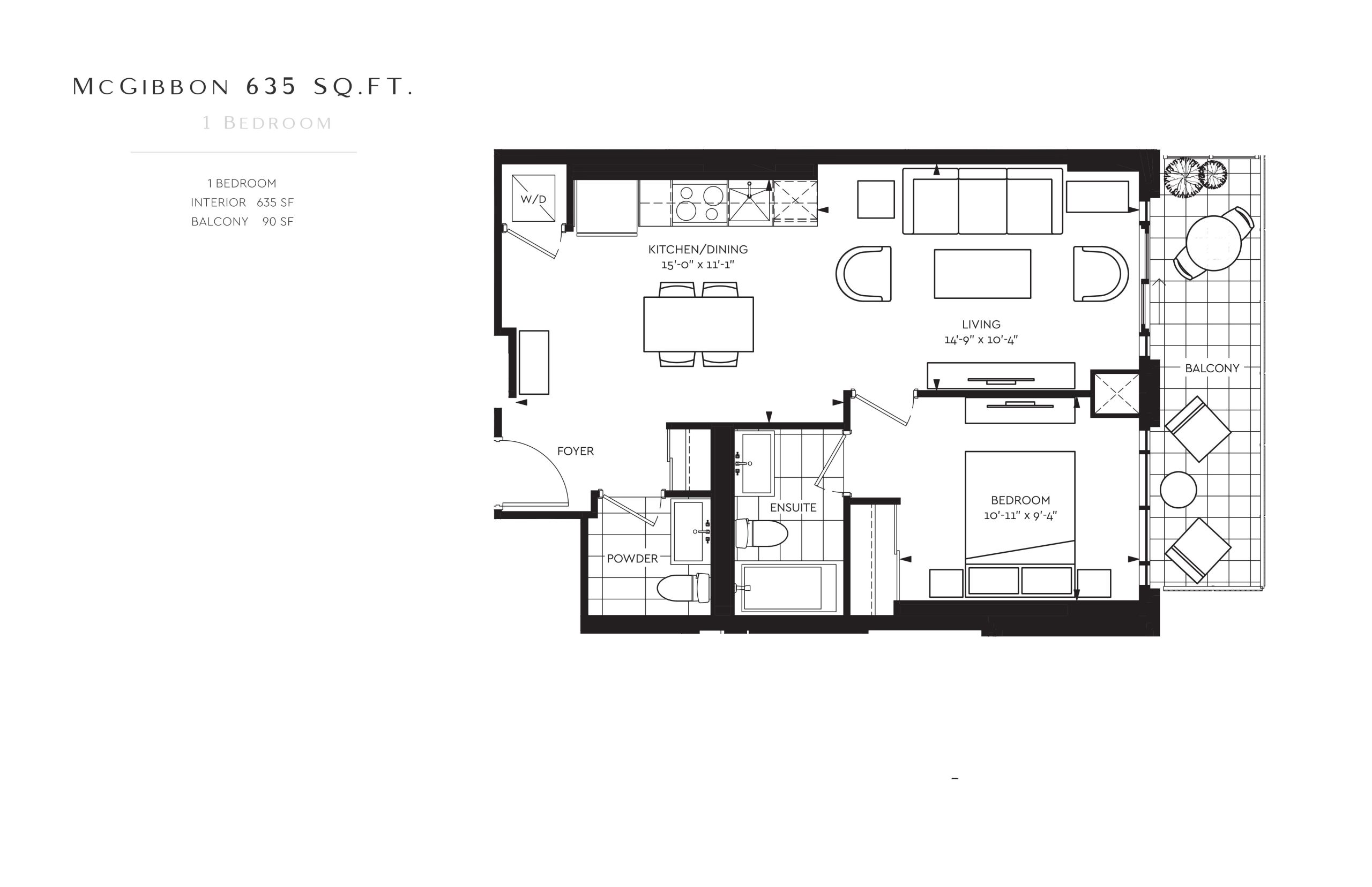 McGibbon 635 sq.ft. floor plan