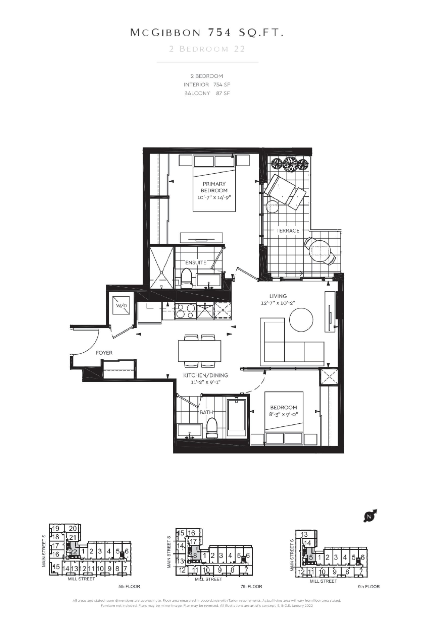 McGibbon 754 sq.ft. floor plan