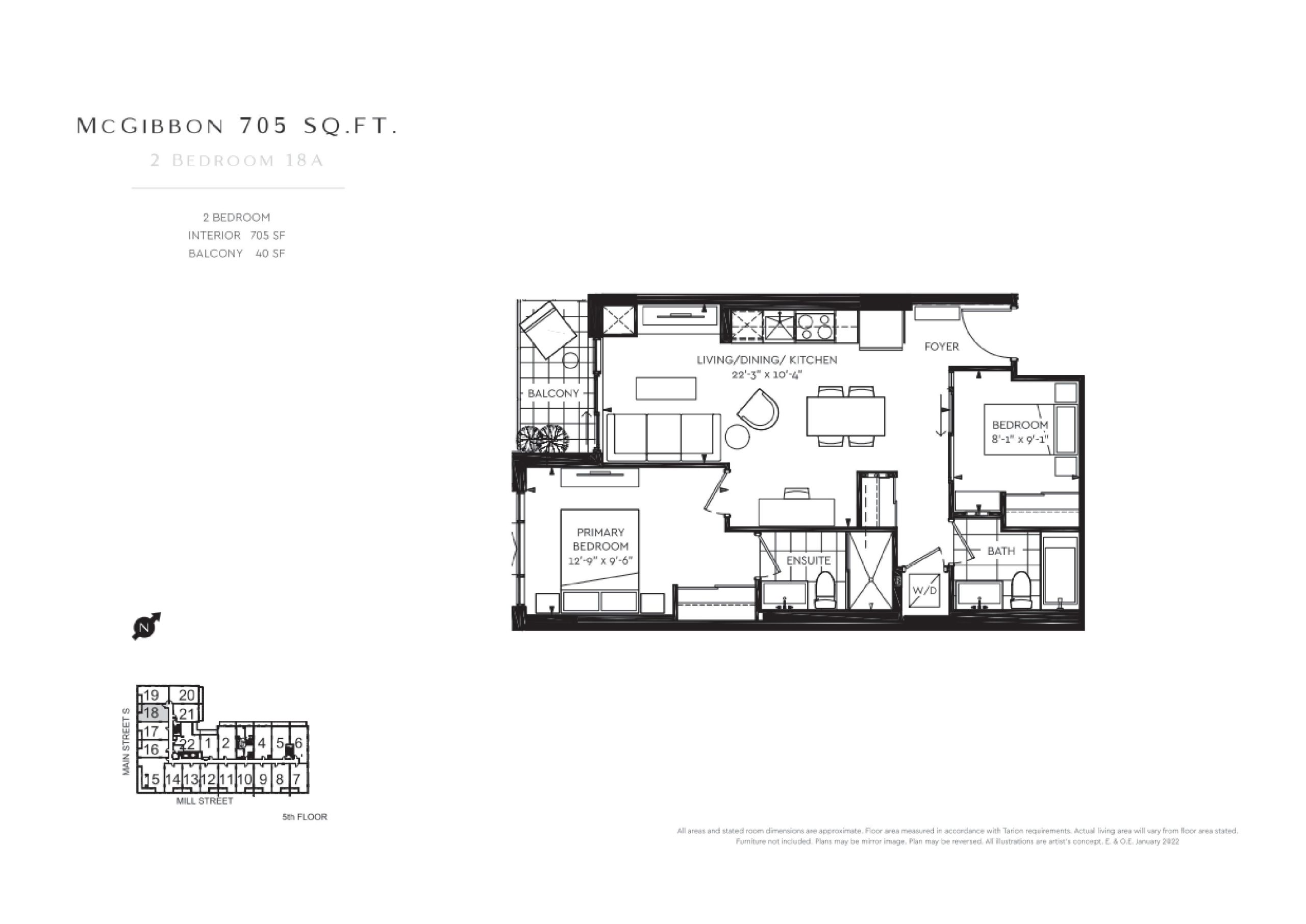 McGibbon 705 sq.ft. floor plan