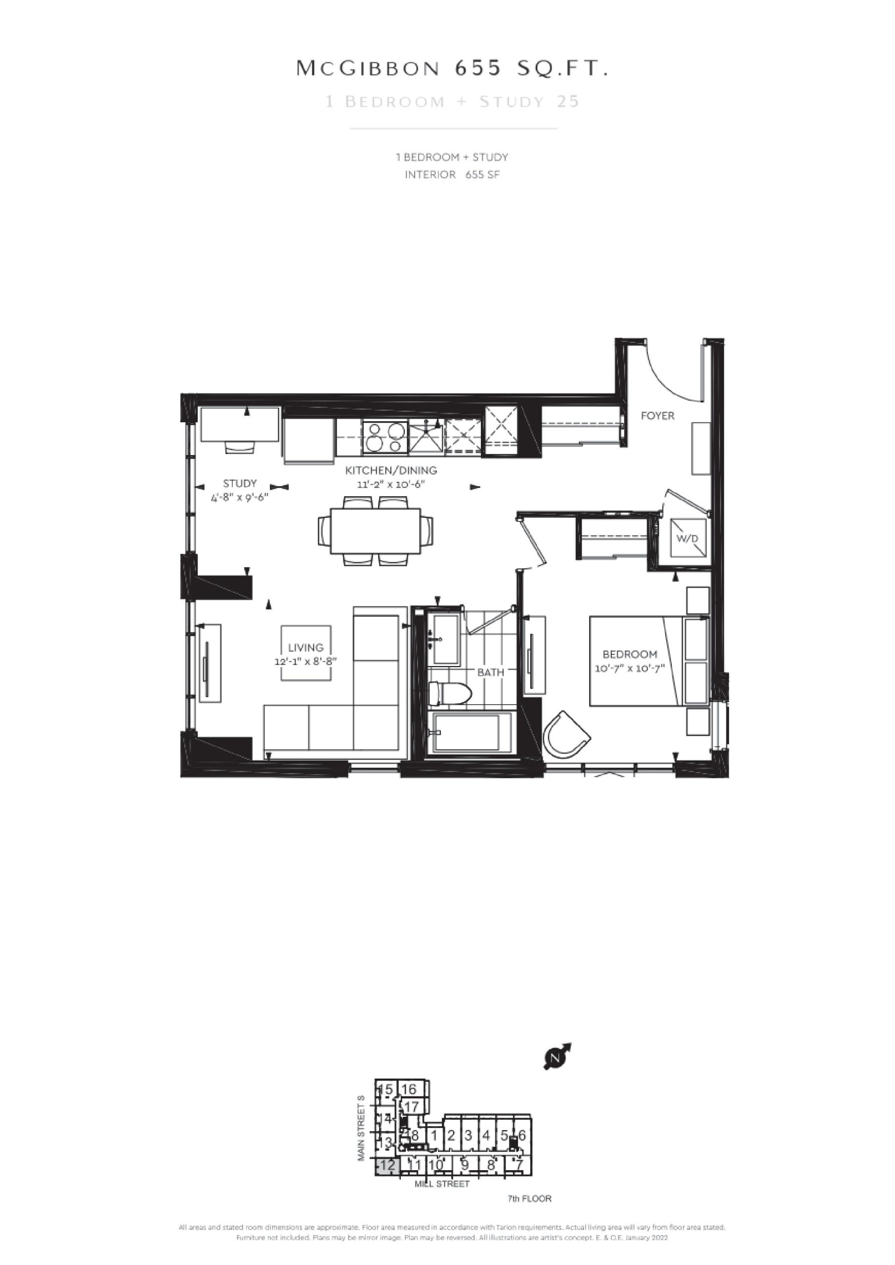 McGibbon 655 sq.ft. floor plan