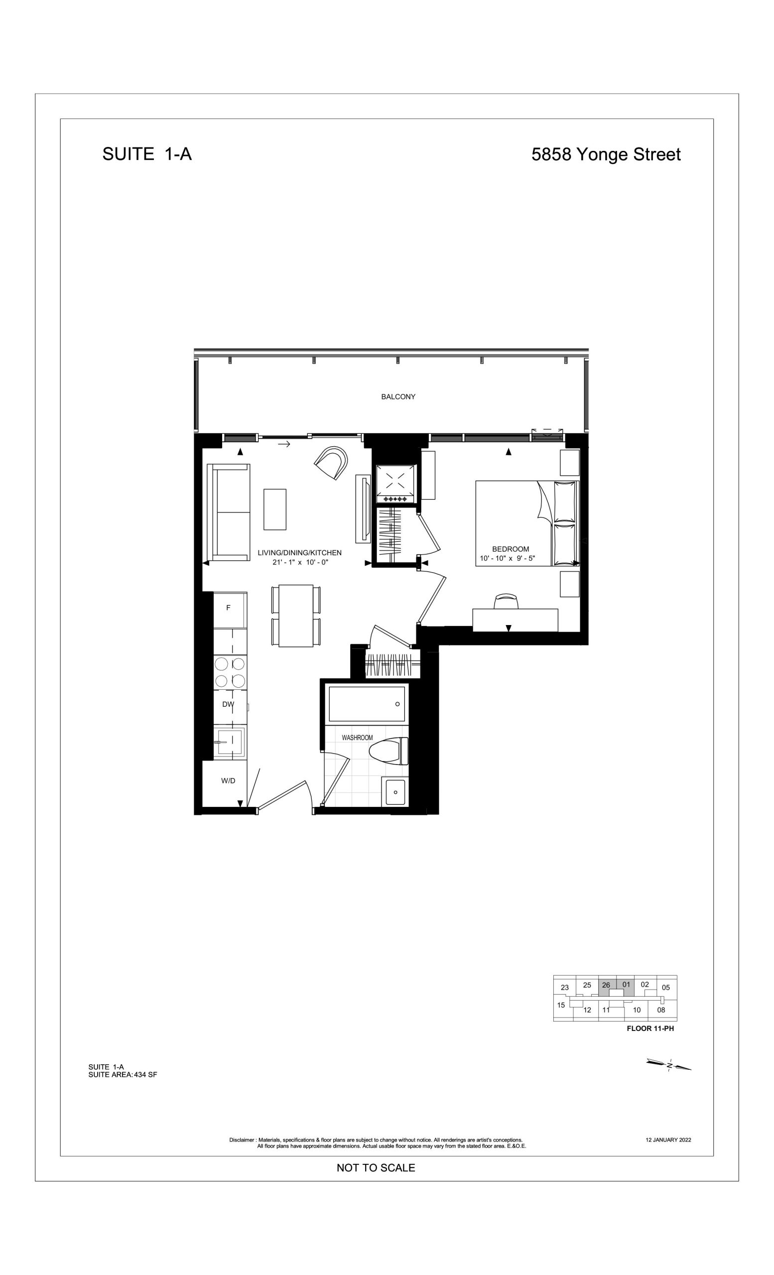 Suite 1-A floor plan