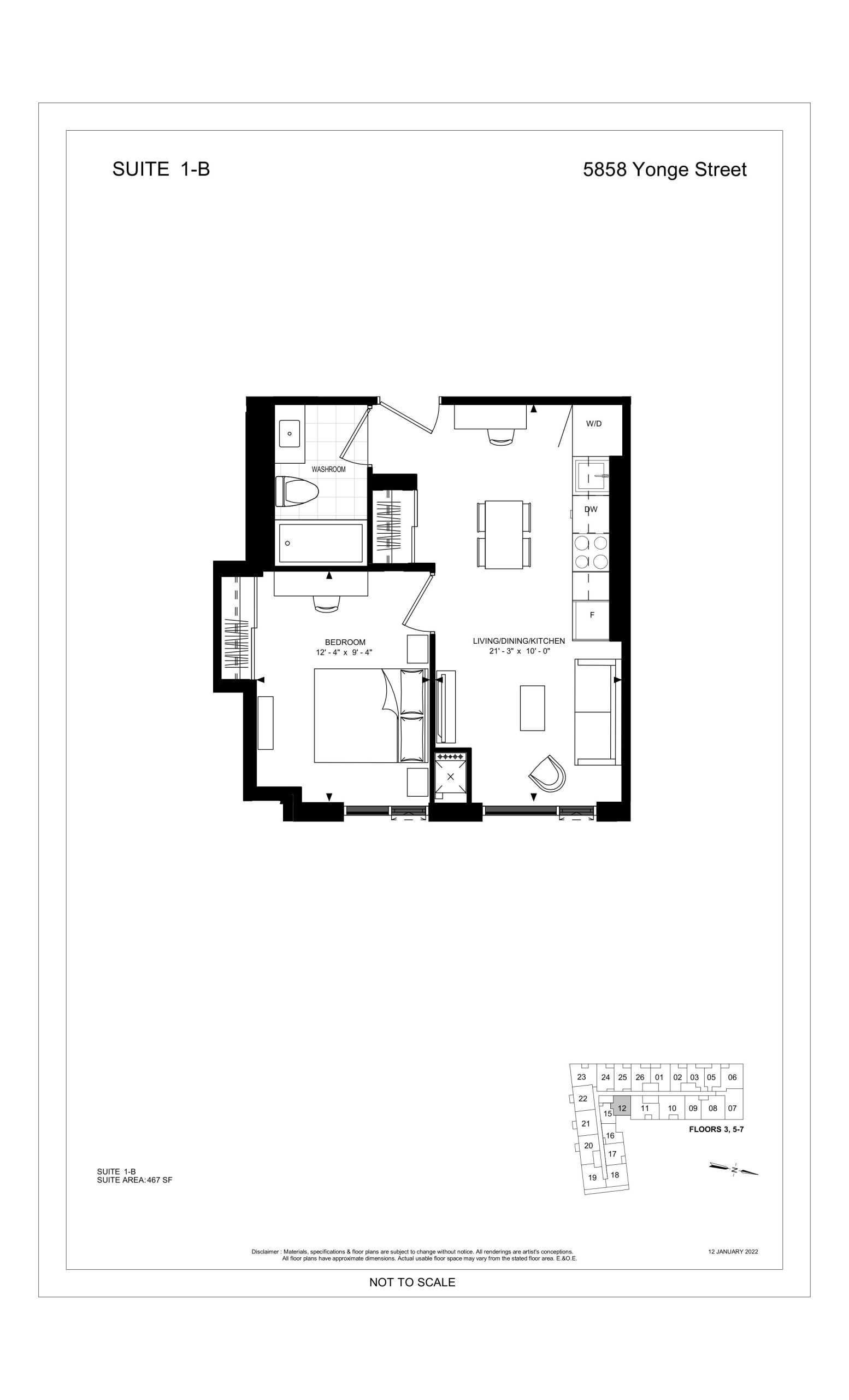Suite 1-B floor plan