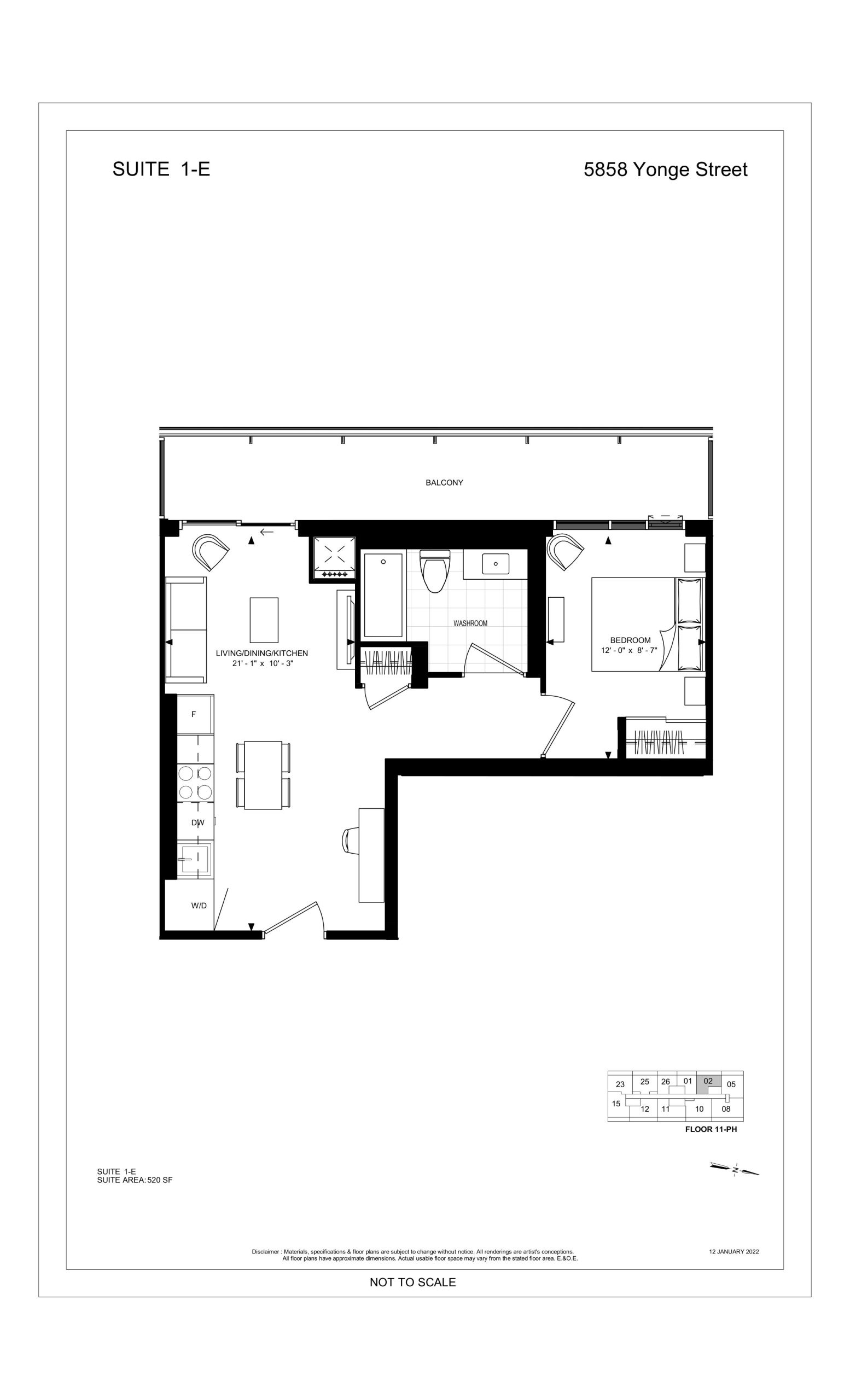 Suite 1-E floor plan