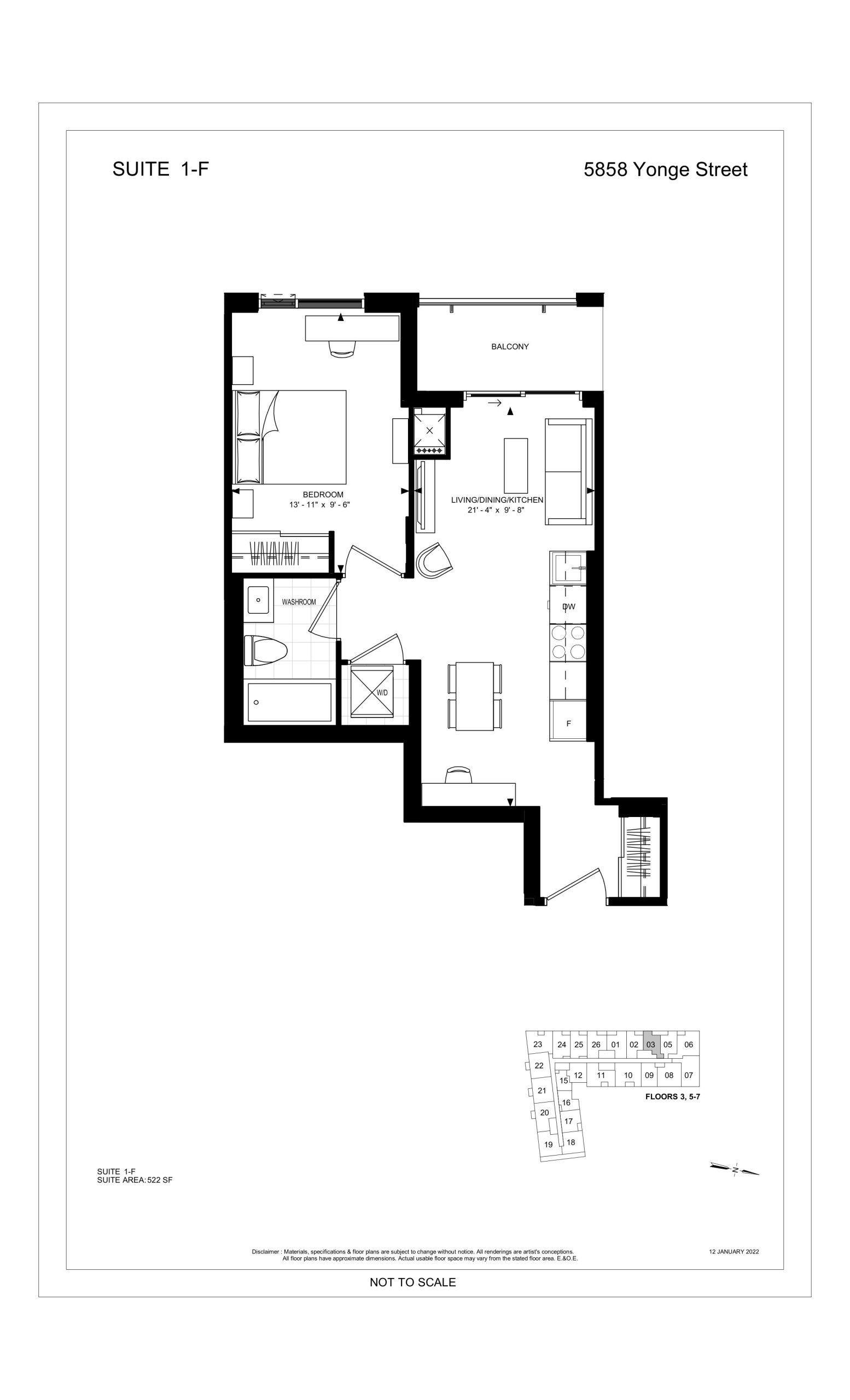 Suite 1-F floor plan