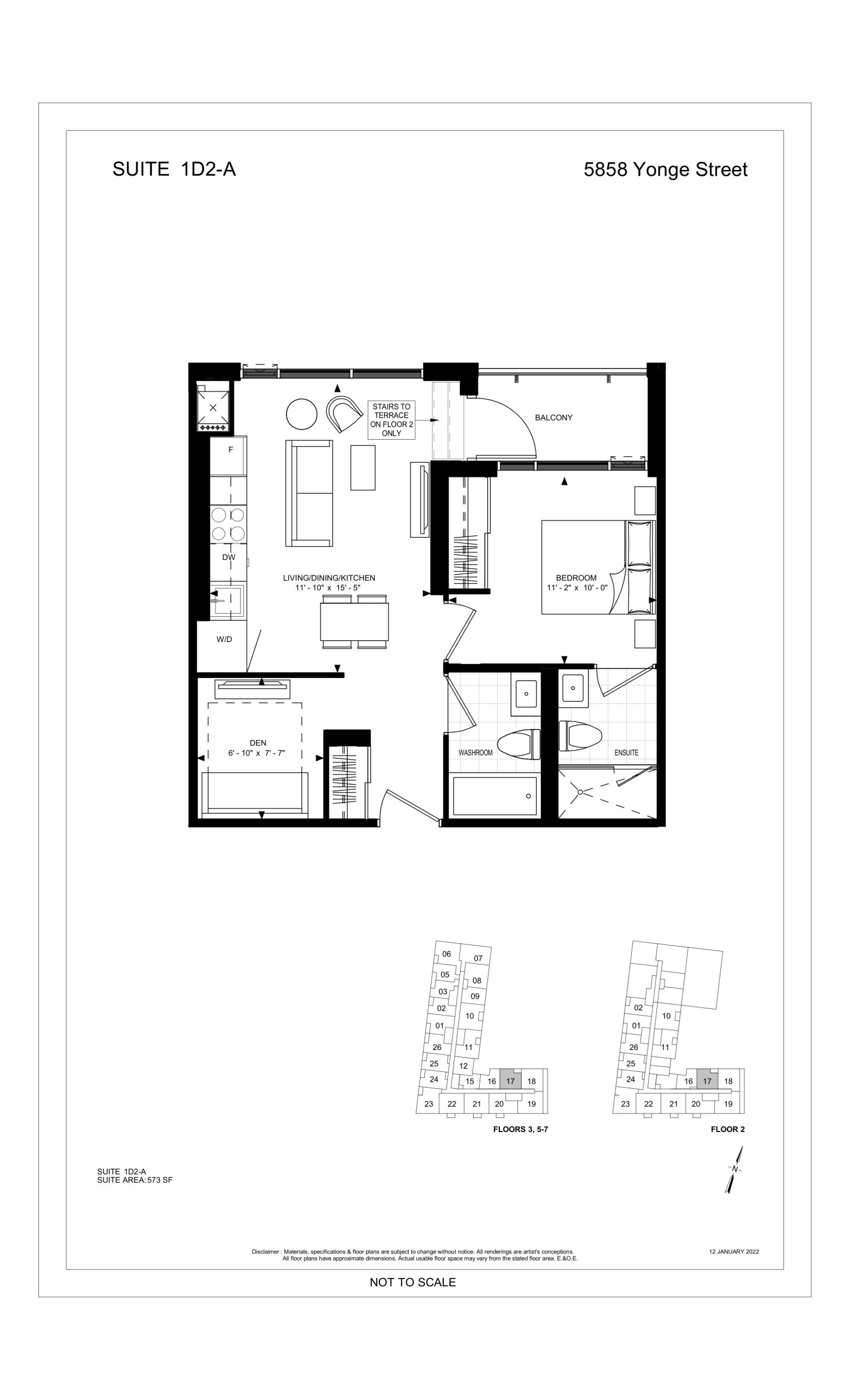Suite 1D2-A floor plan