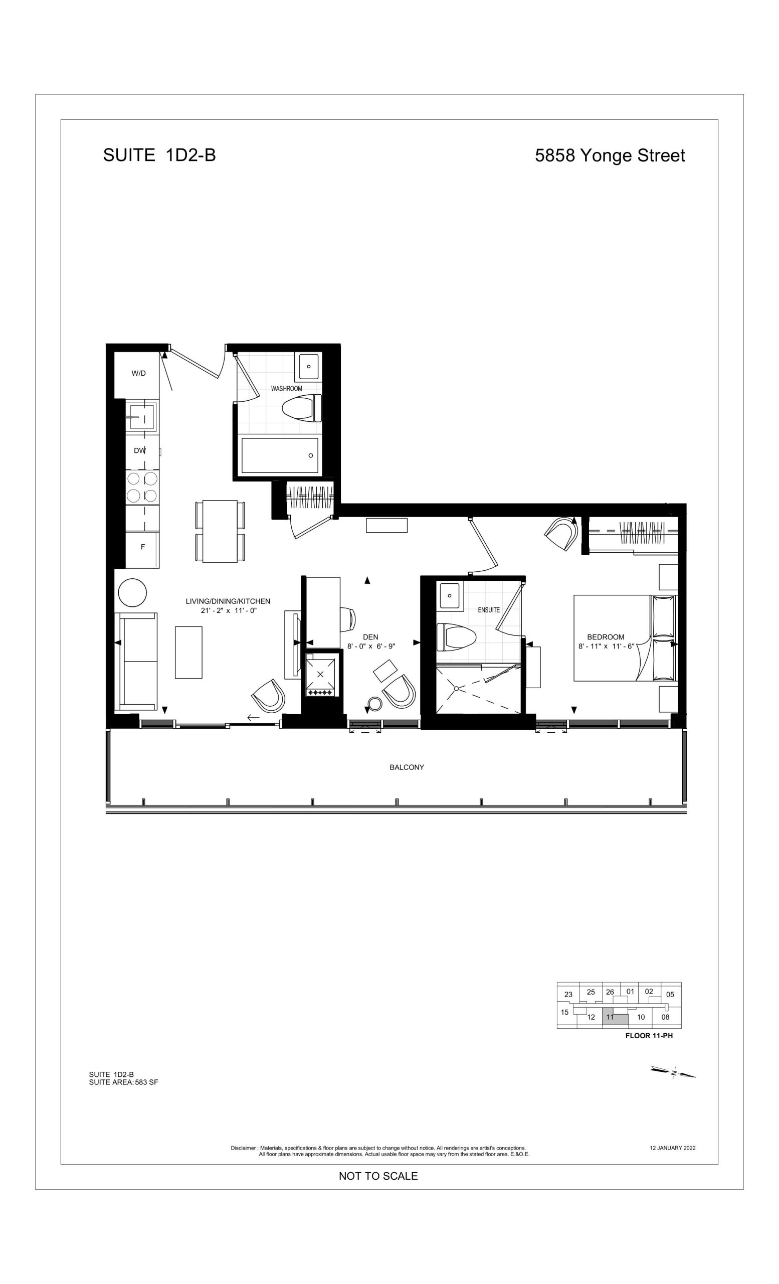 Suite 1D2-B floor plan