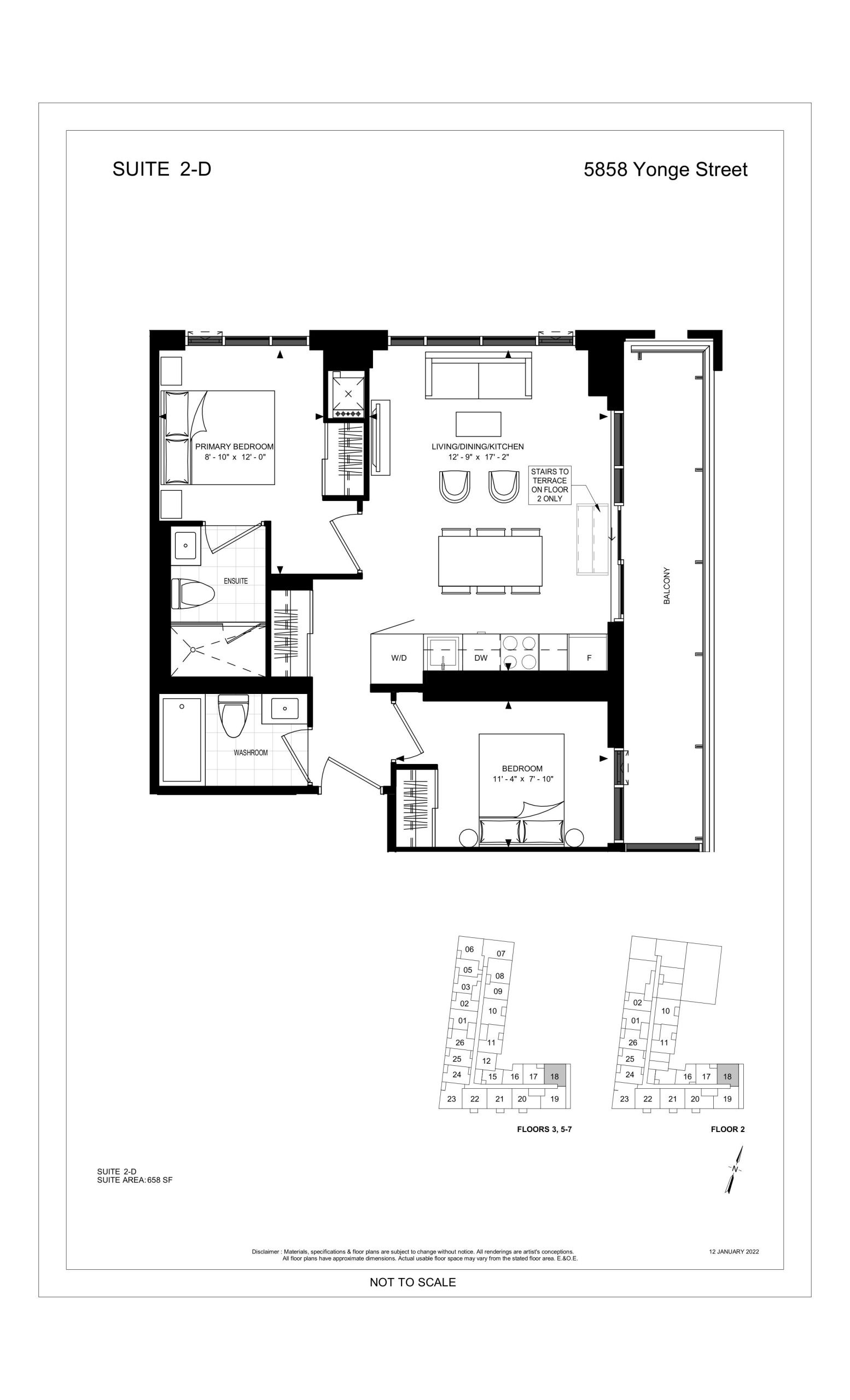 Suite 2-D floor plan