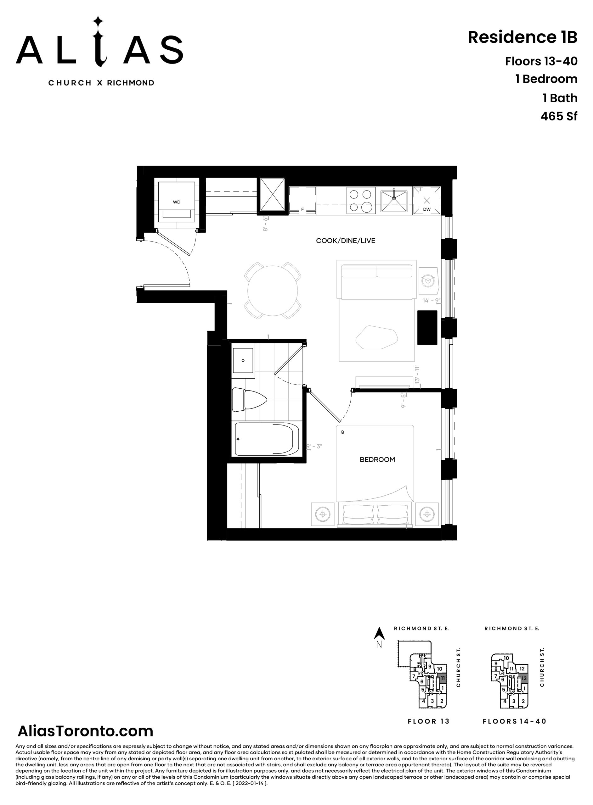 Residence 1B floor plan