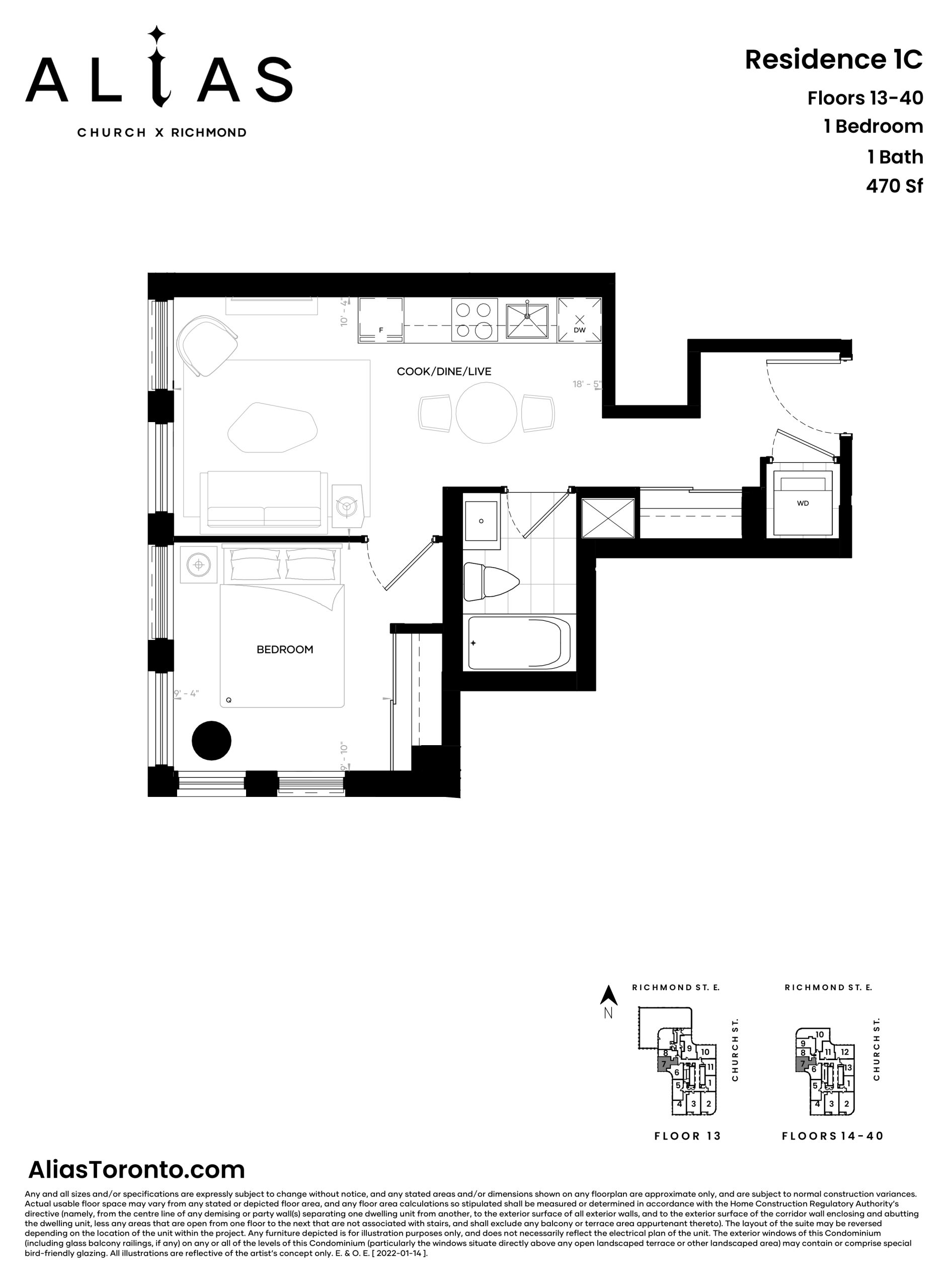 Residence 1C floor plan